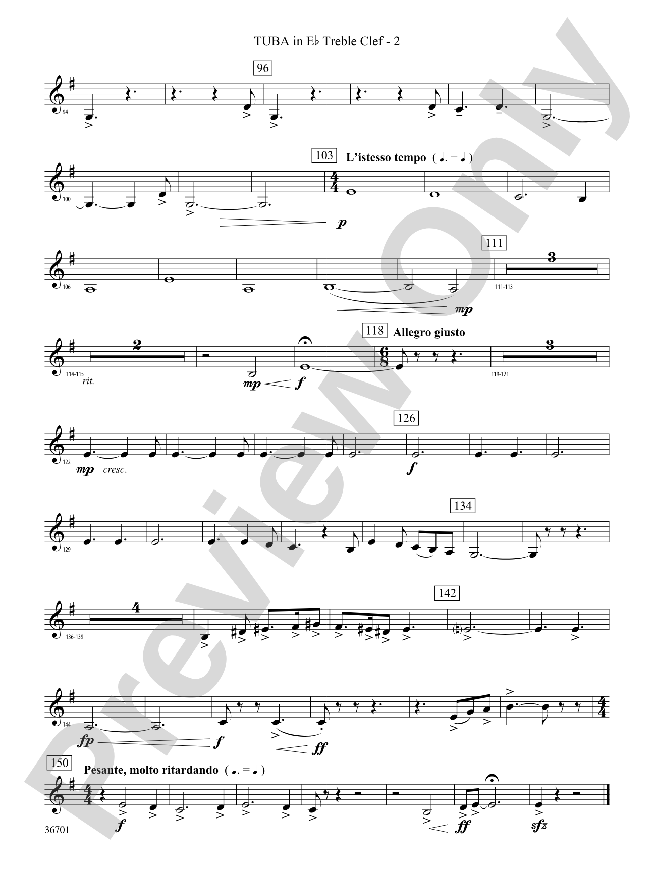 Lion of Ireland: (wp) E-flat Tuba T.C.