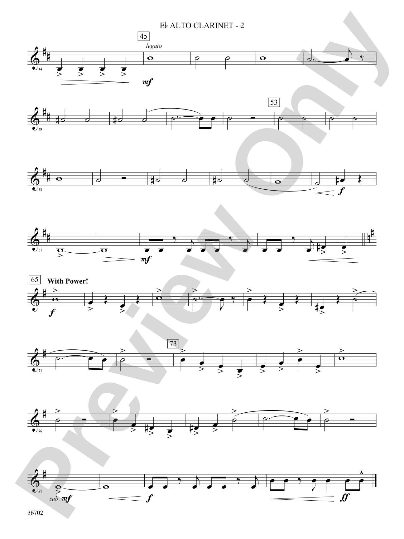 Uprising: (wp) E-flat Alto Clarinet