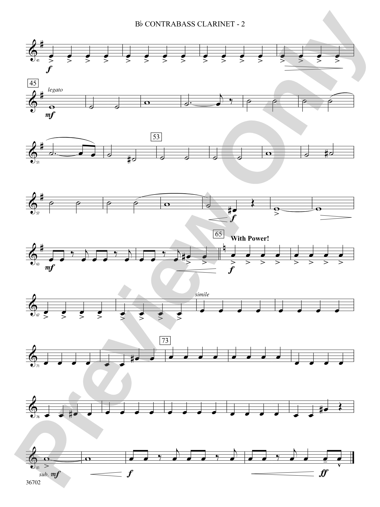 Uprising: (wp) B-flat Contrabass Clarinet