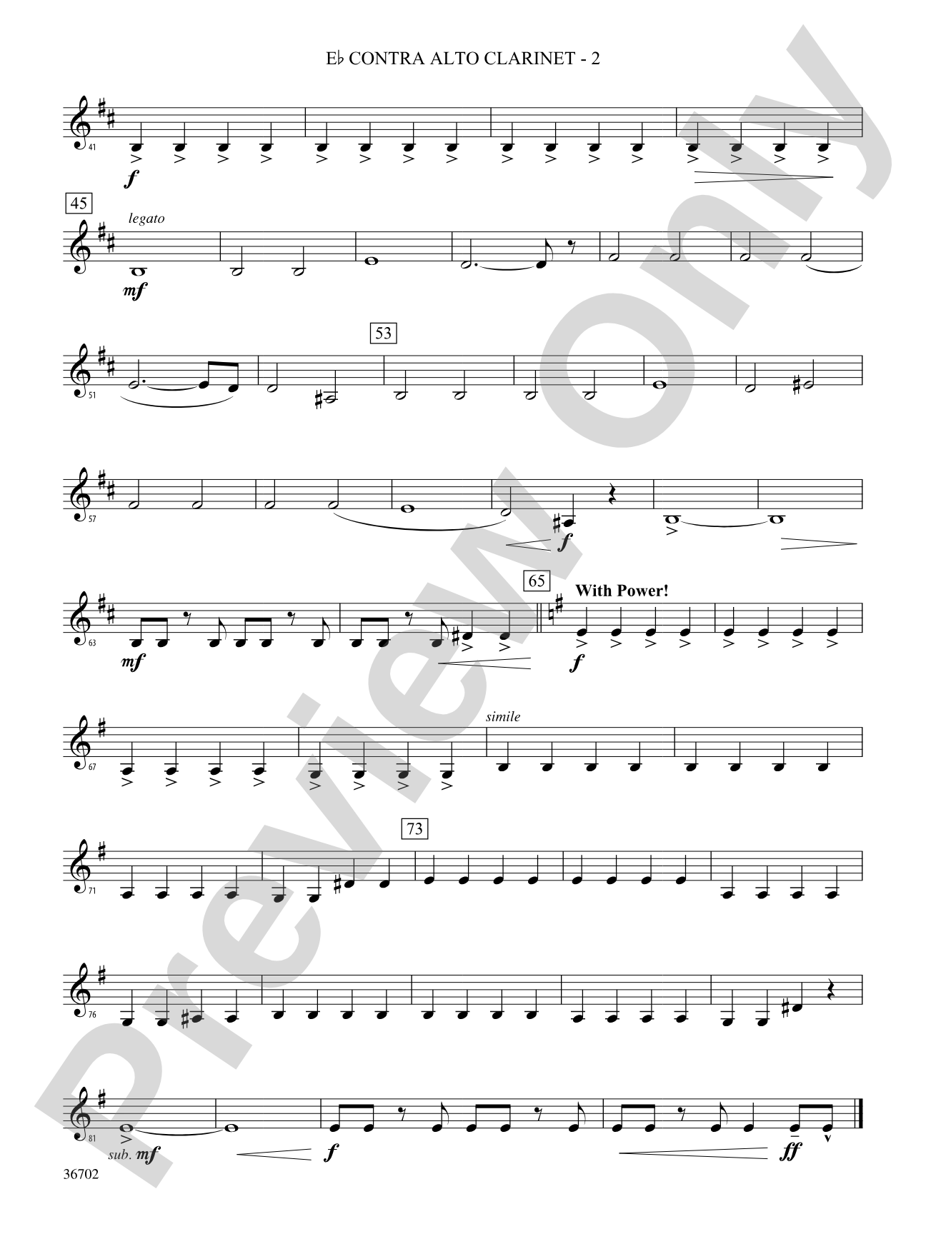 Uprising: (wp) E-flat Contrabass Clarinet