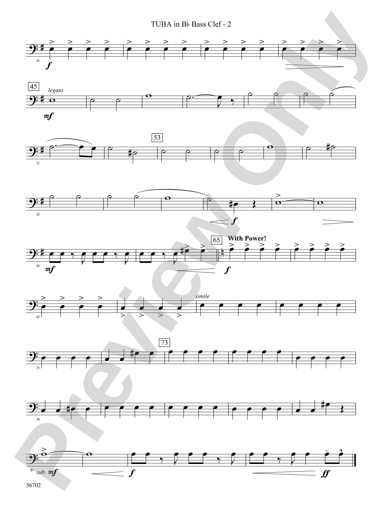Uprising: (wp) B-flat Tuba B.C.