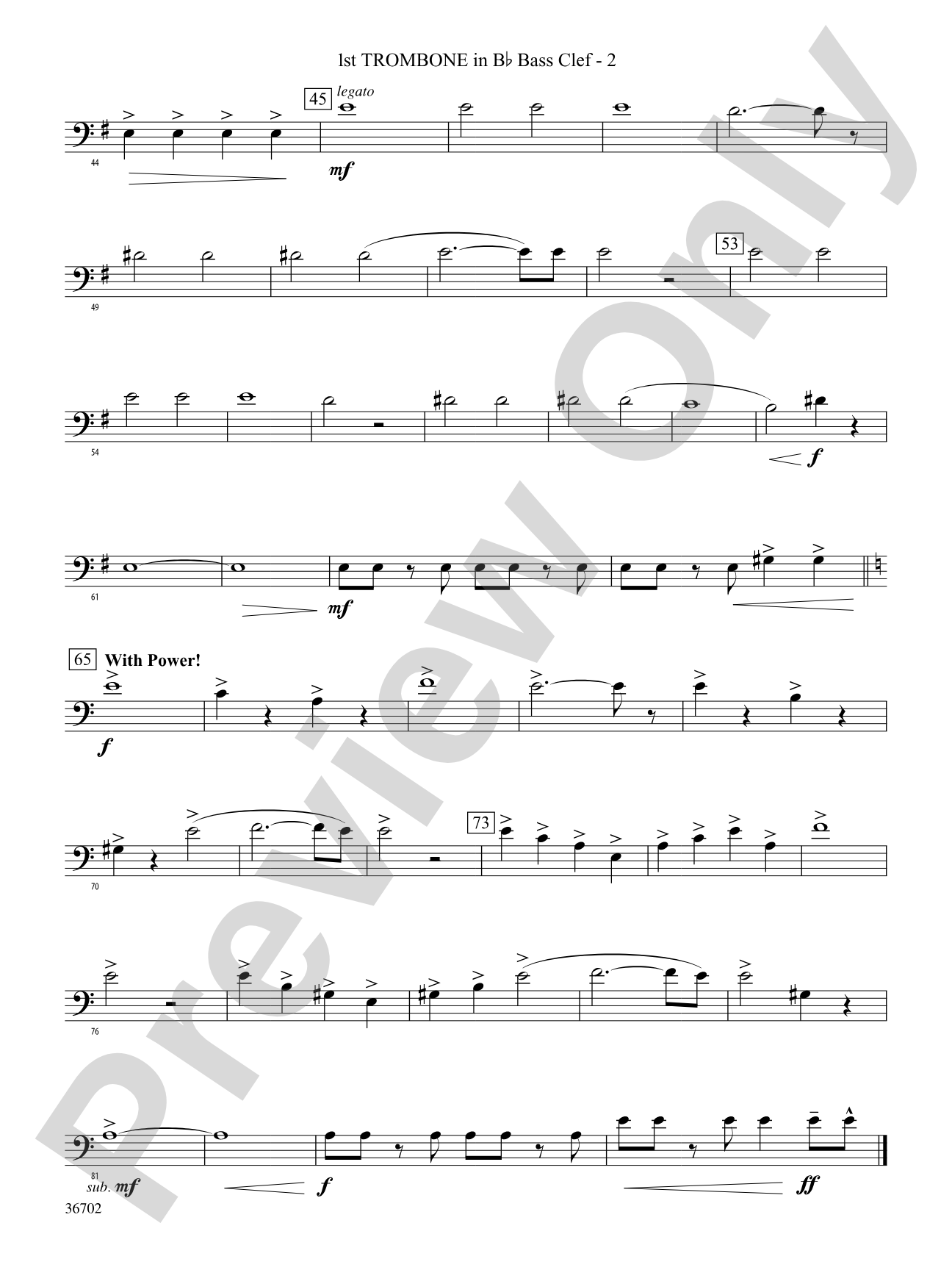 Uprising: (wp) 1st B-flat Trombone B.C.