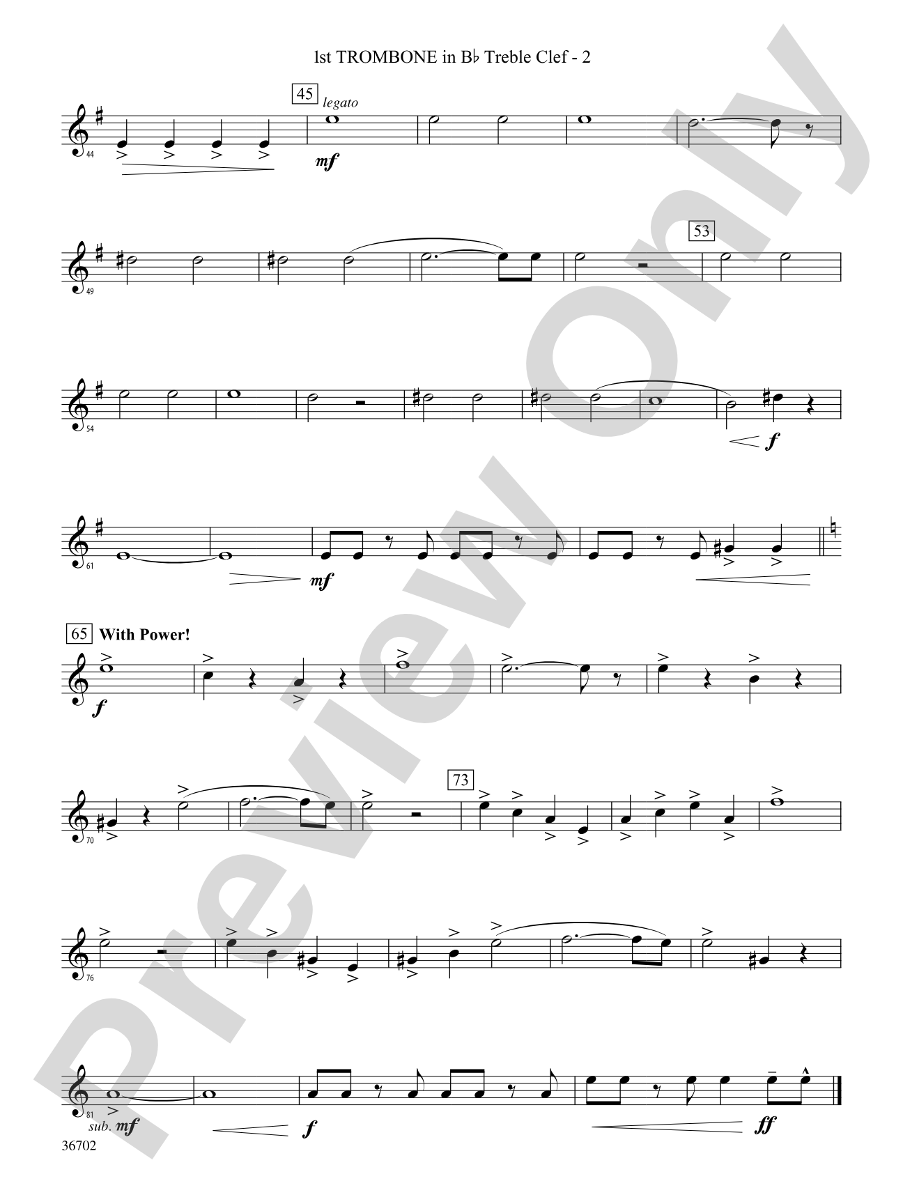 Uprising: (wp) 1st B-flat Trombone T.C.