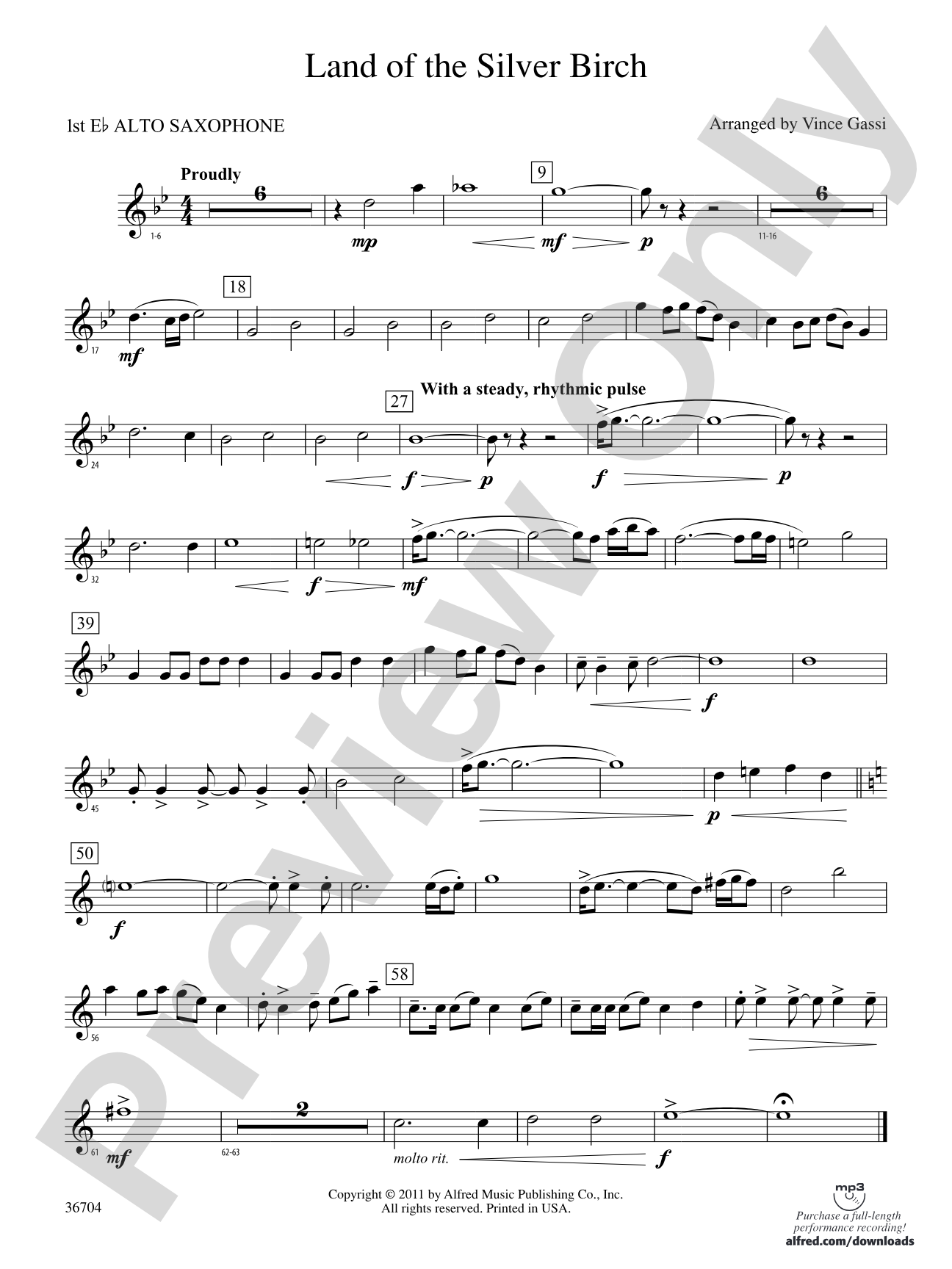 Land of the Silver Birch: E-flat Alto Saxophone