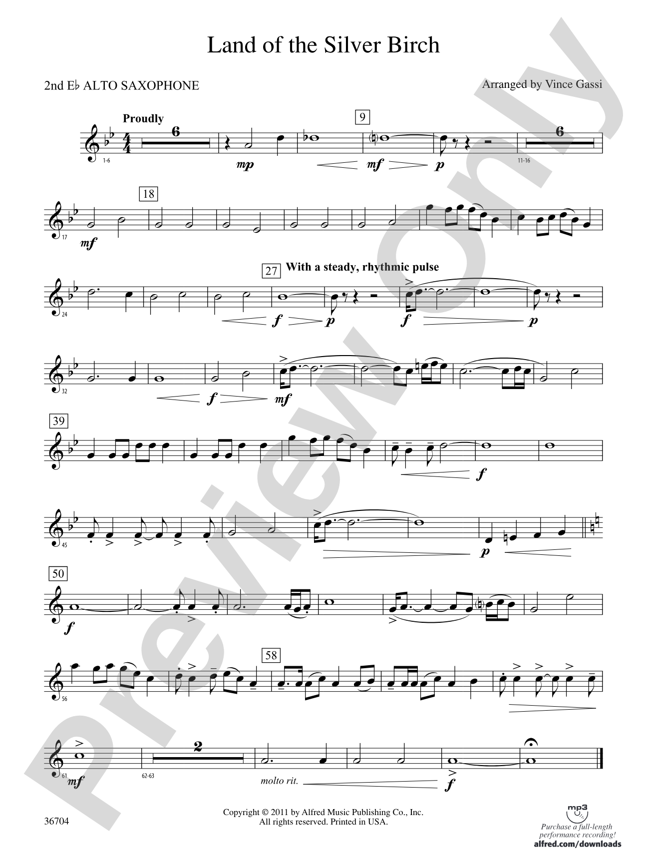 Land of the Silver Birch: 2nd E-flat Alto Saxophone