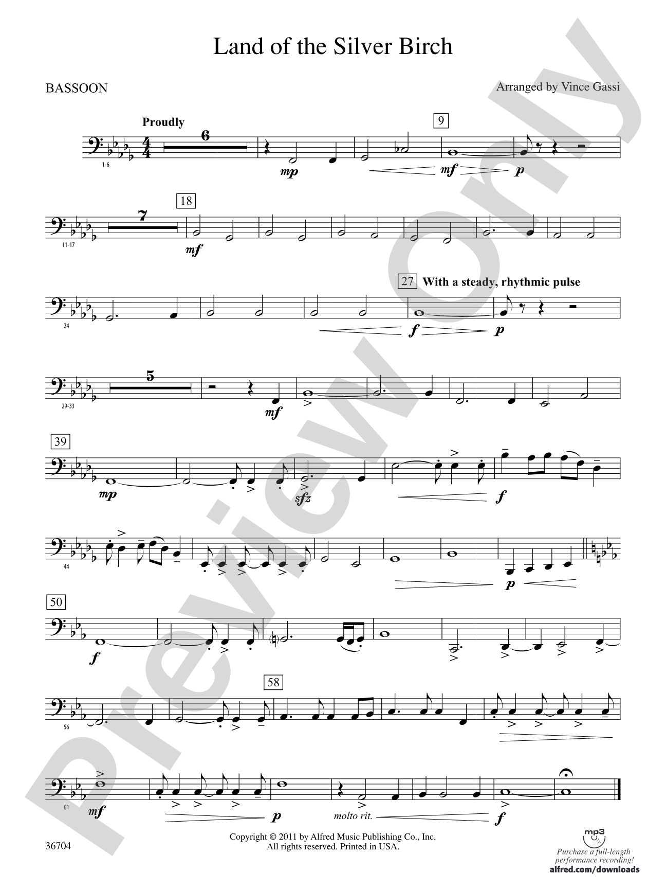 Land of the Silver Birch: Bassoon