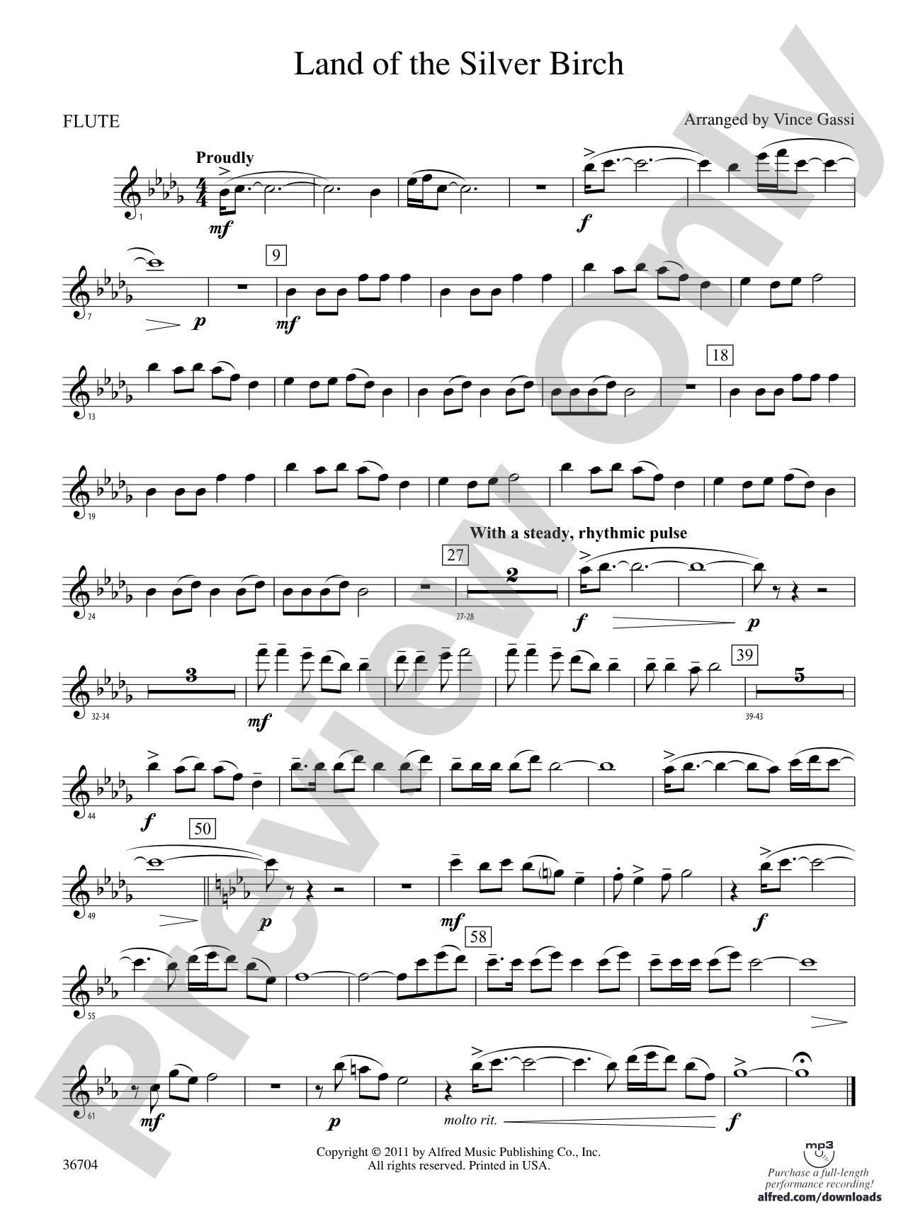 Land of the Silver Birch: Flute