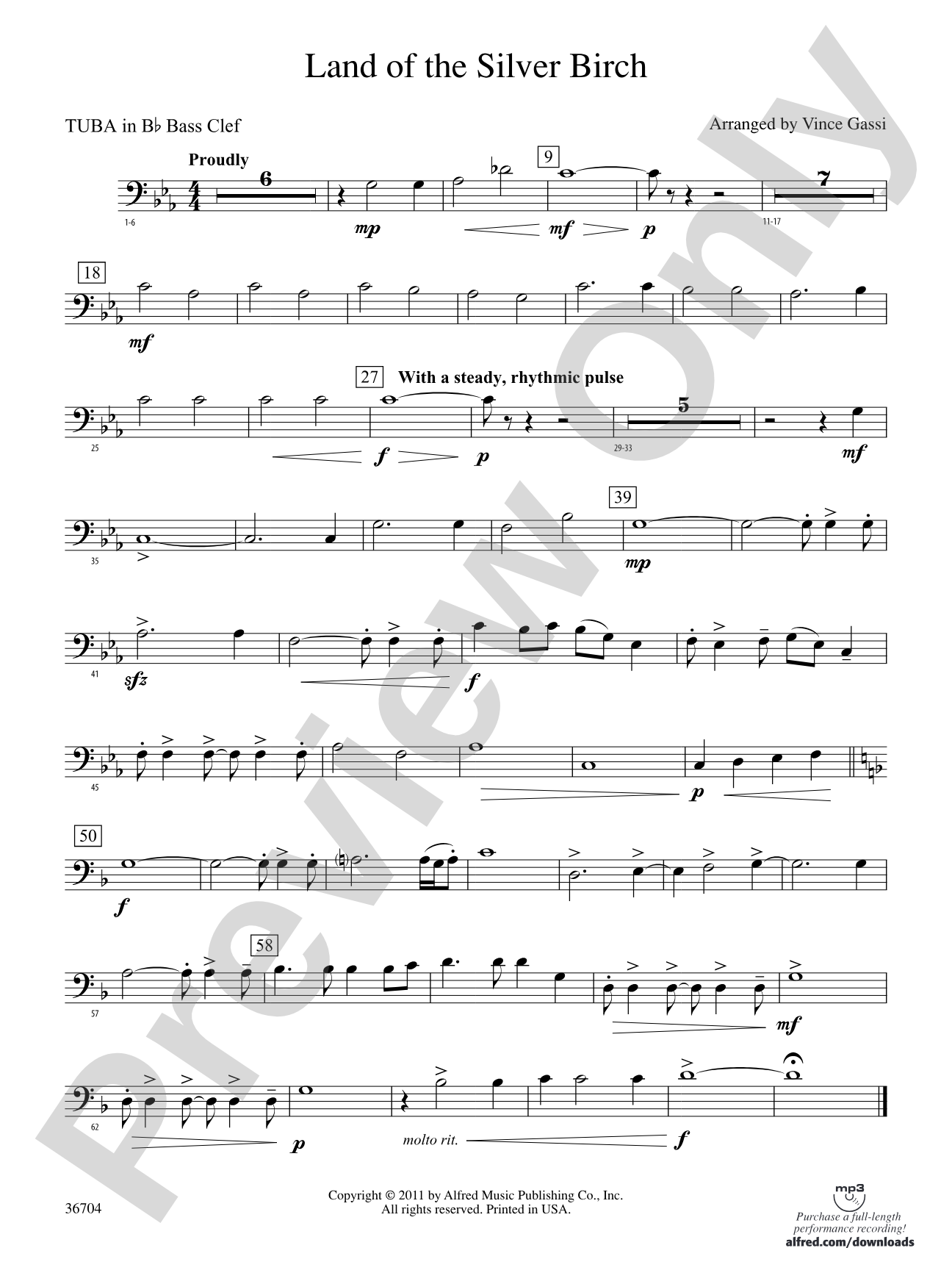 Land of the Silver Birch: (wp) B-flat Tuba B.C.