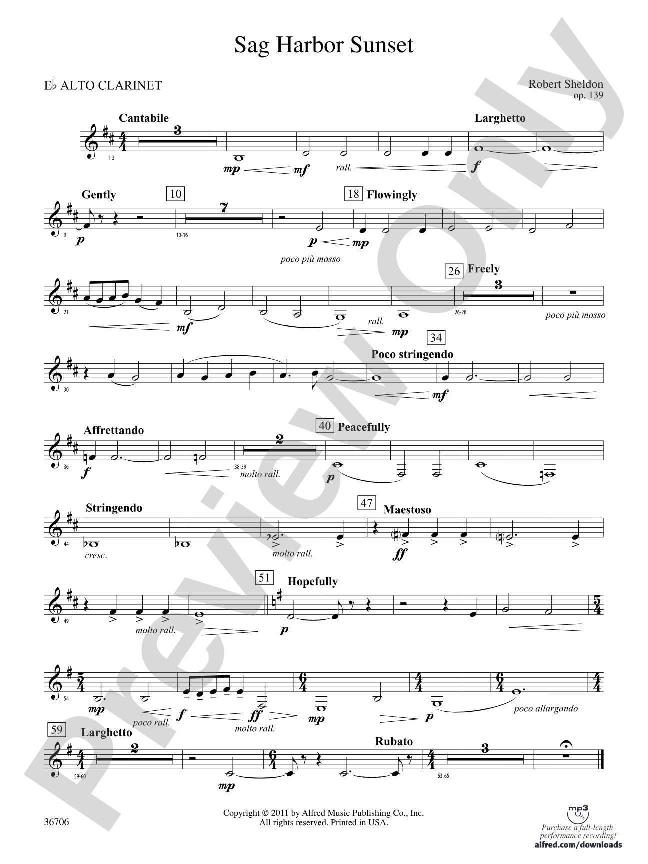 Sag Harbor Sunset: (wp) 3rd B-flat Trombone T.C.