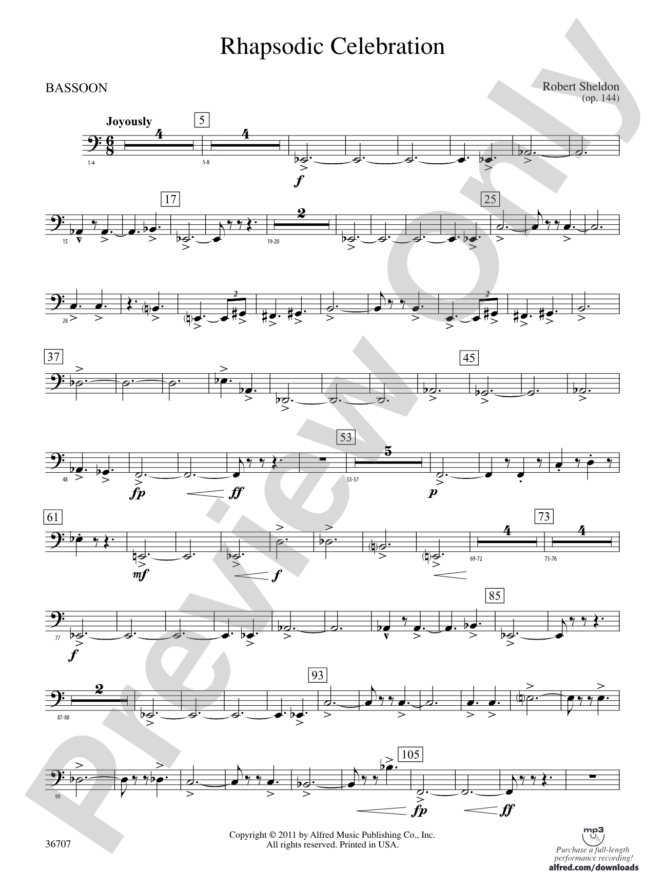 Rhapsodic Celebration: Bassoon