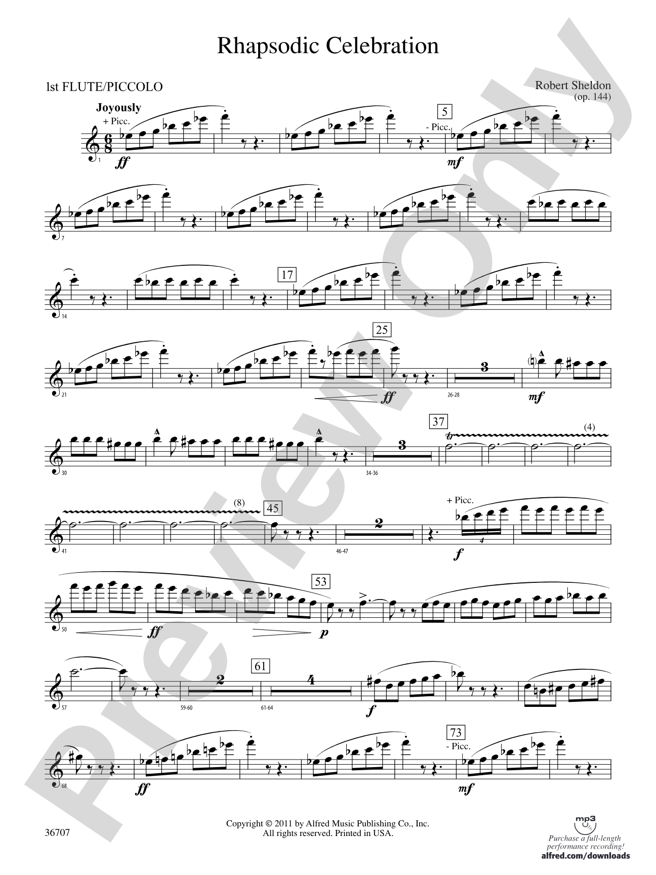 Rhapsodic Celebration: Flute