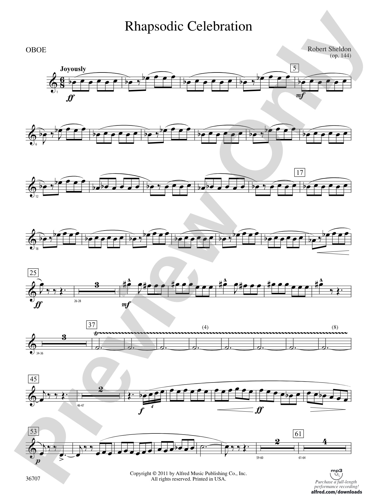 Rhapsodic Celebration: Oboe
