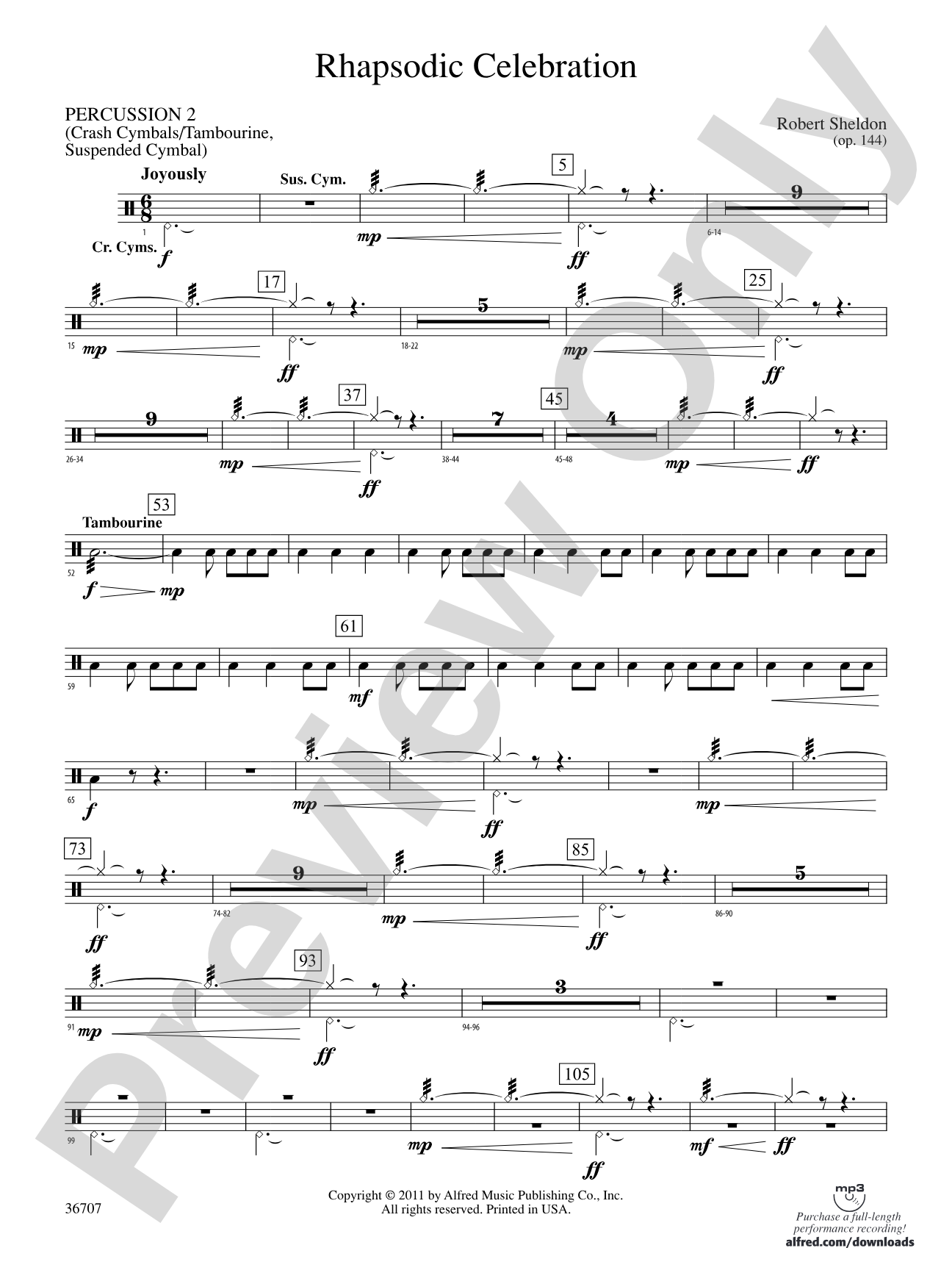 Rhapsodic Celebration: 2nd Percussion