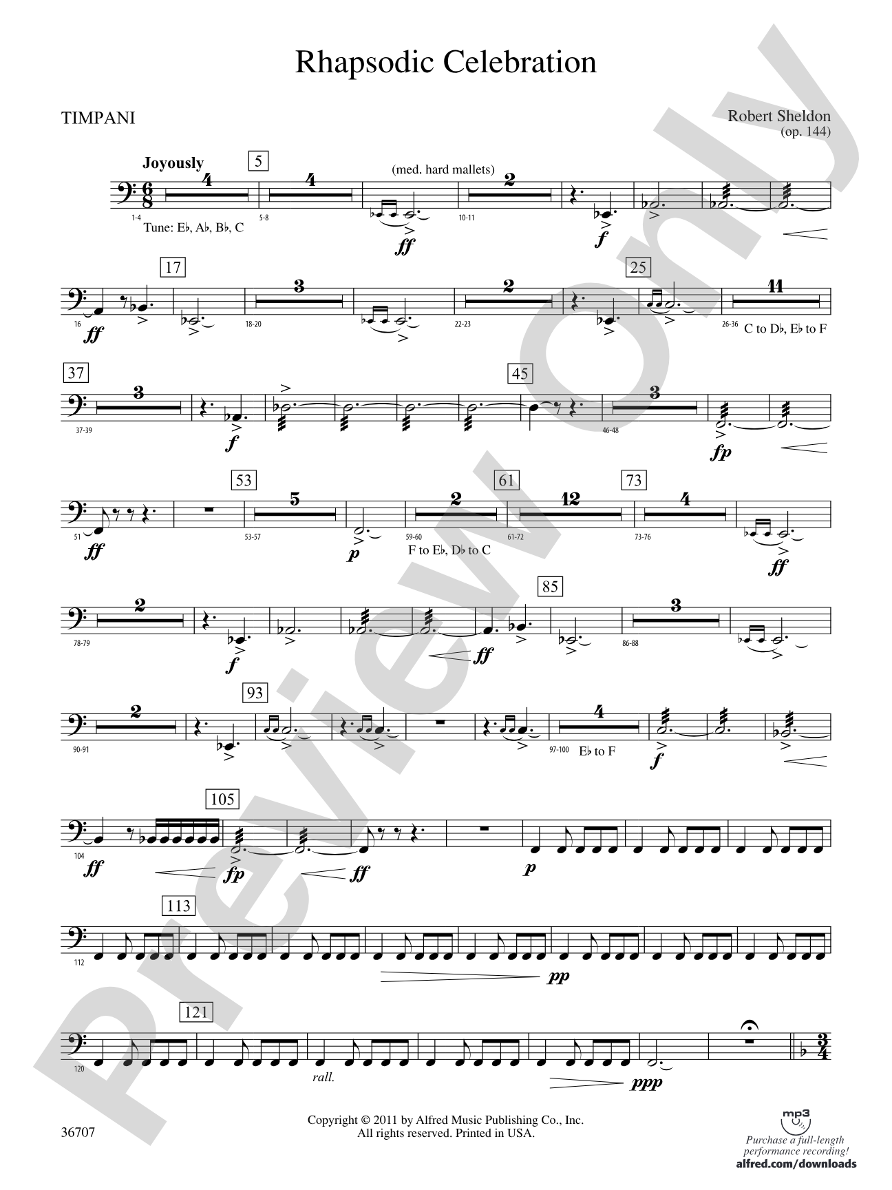 Rhapsodic Celebration: Timpani