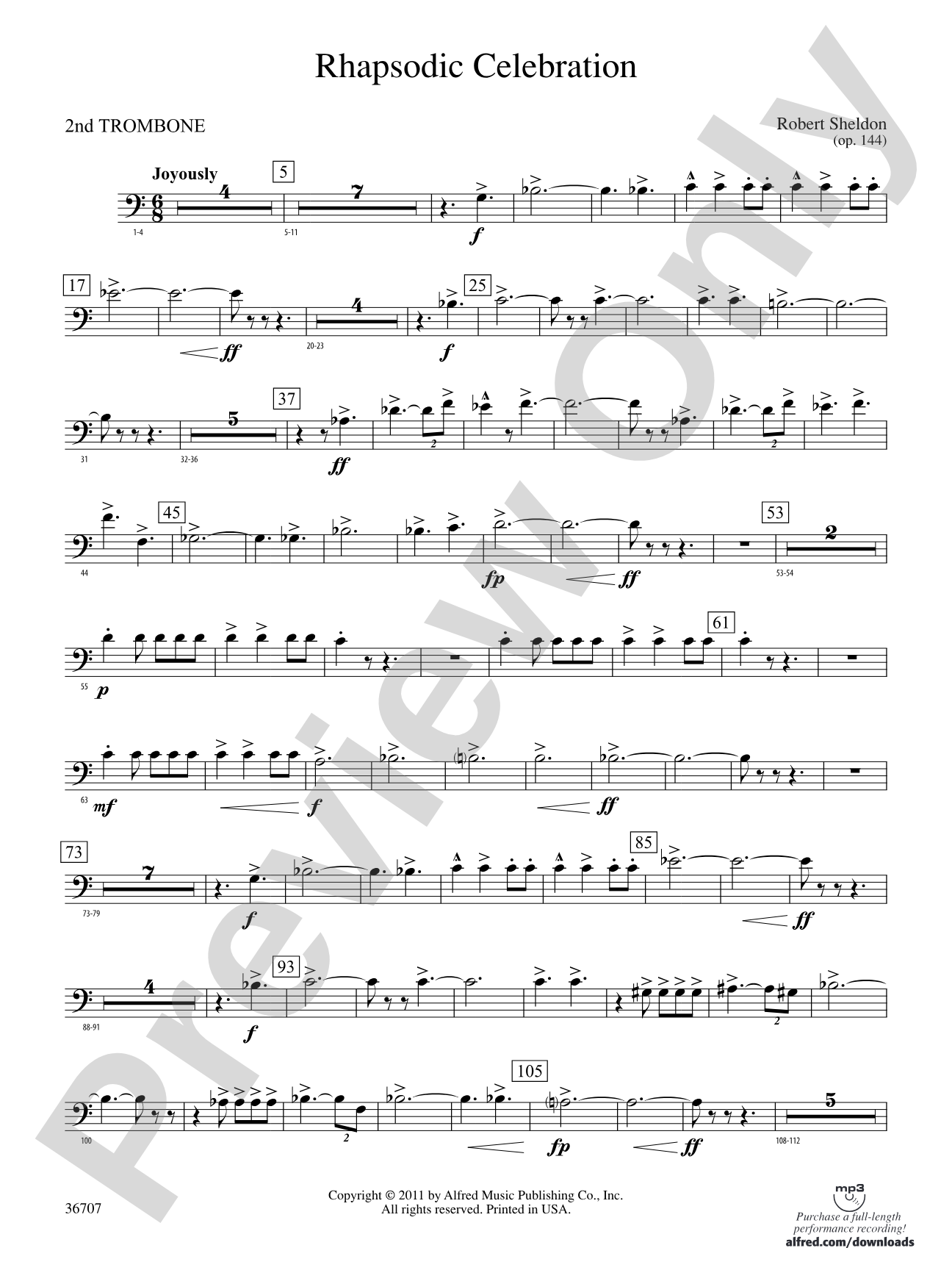 Rhapsodic Celebration: 2nd Trombone