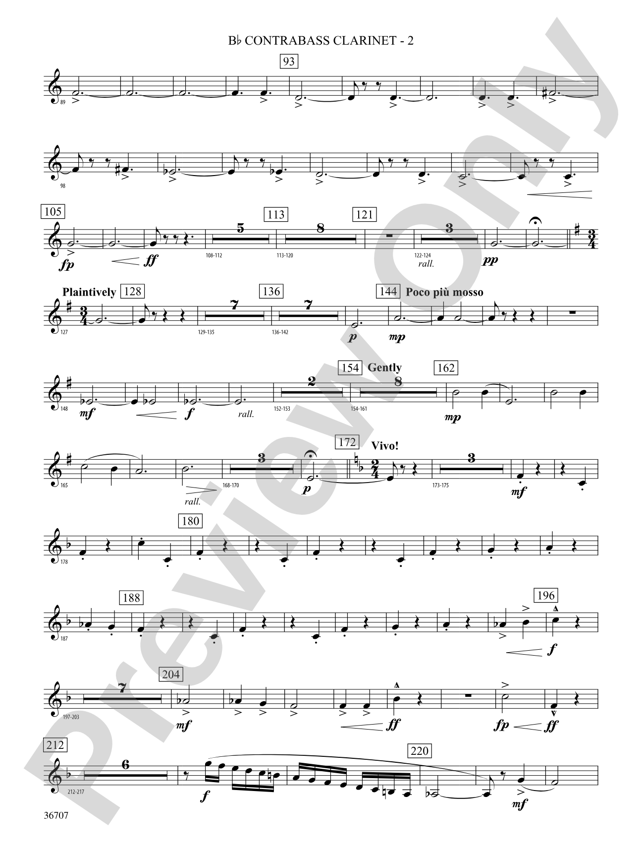 Rhapsodic Celebration: (wp) B-flat Contrabass Clarinet