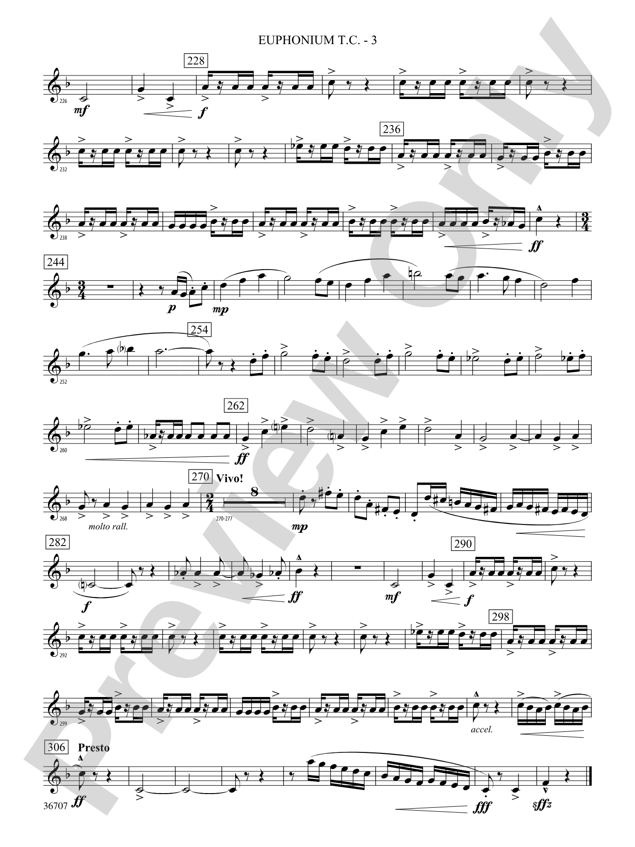 Rhapsodic Celebration: (wp) Baritone T.C.