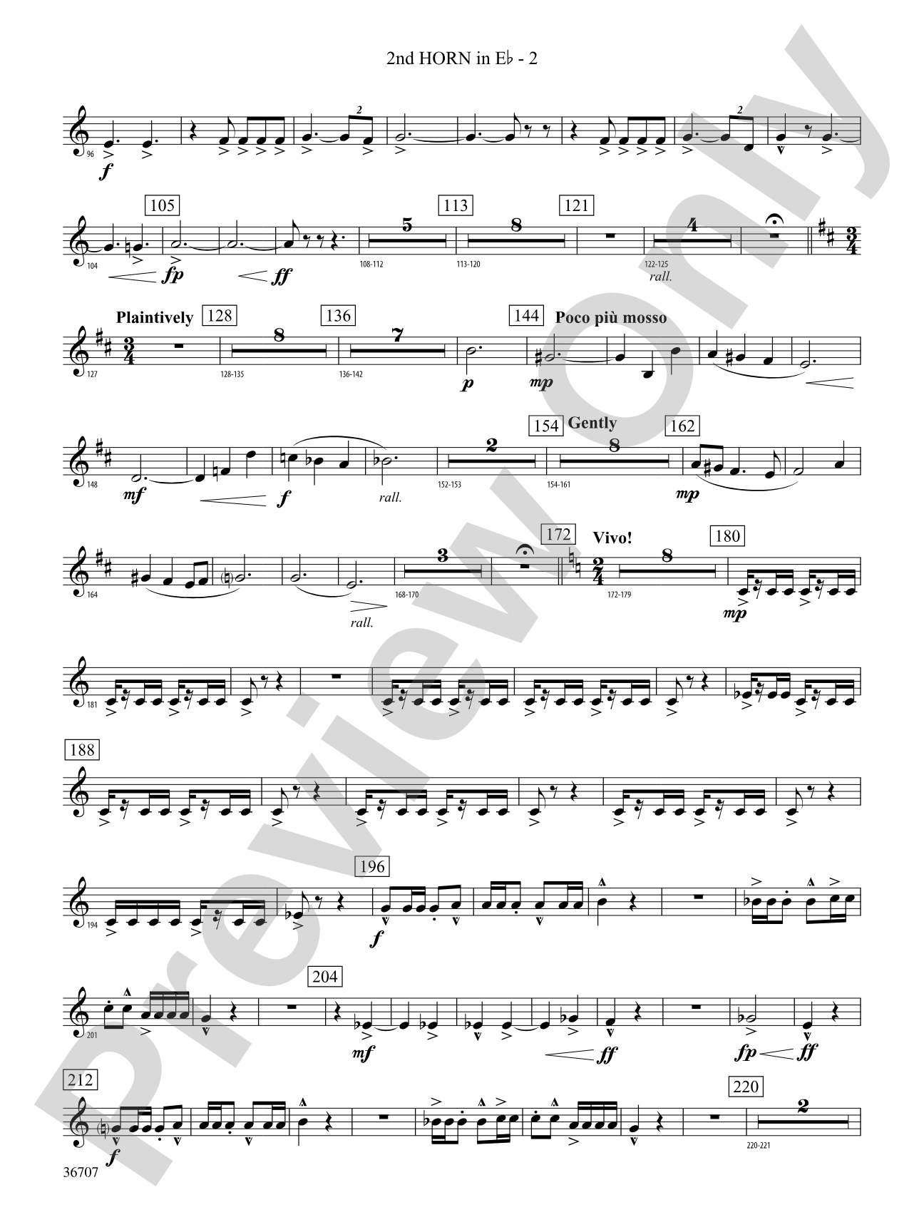 Rhapsodic Celebration: (wp) 2nd Horn in E-flat