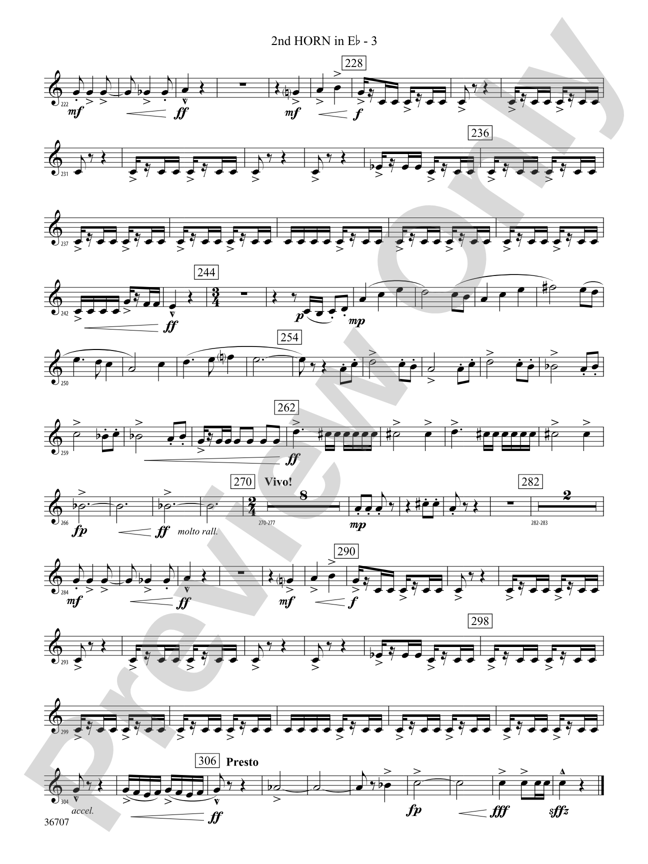 Rhapsodic Celebration: (wp) 2nd Horn in E-flat