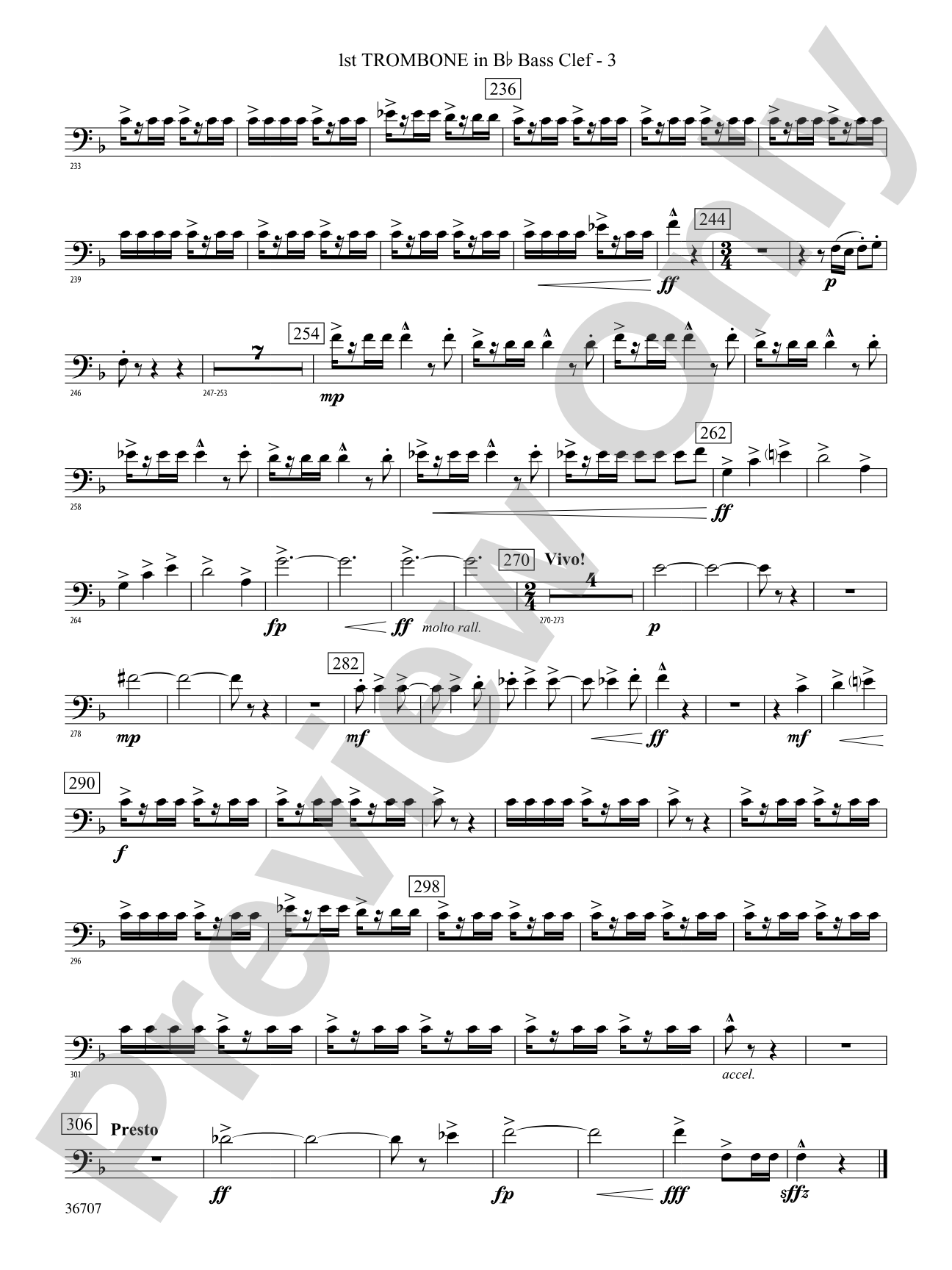 Rhapsodic Celebration: (wp) 1st B-flat Trombone B.C.