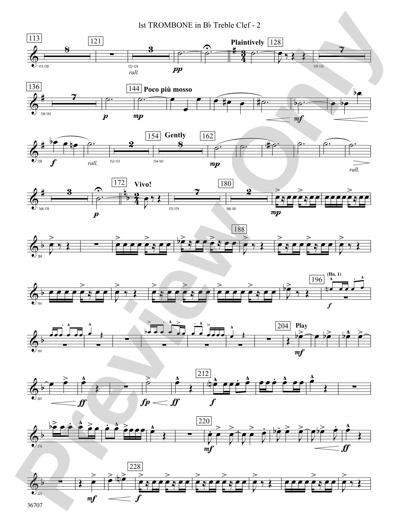 Rhapsodic Celebration: (wp) 1st B-flat Trombone T.C.