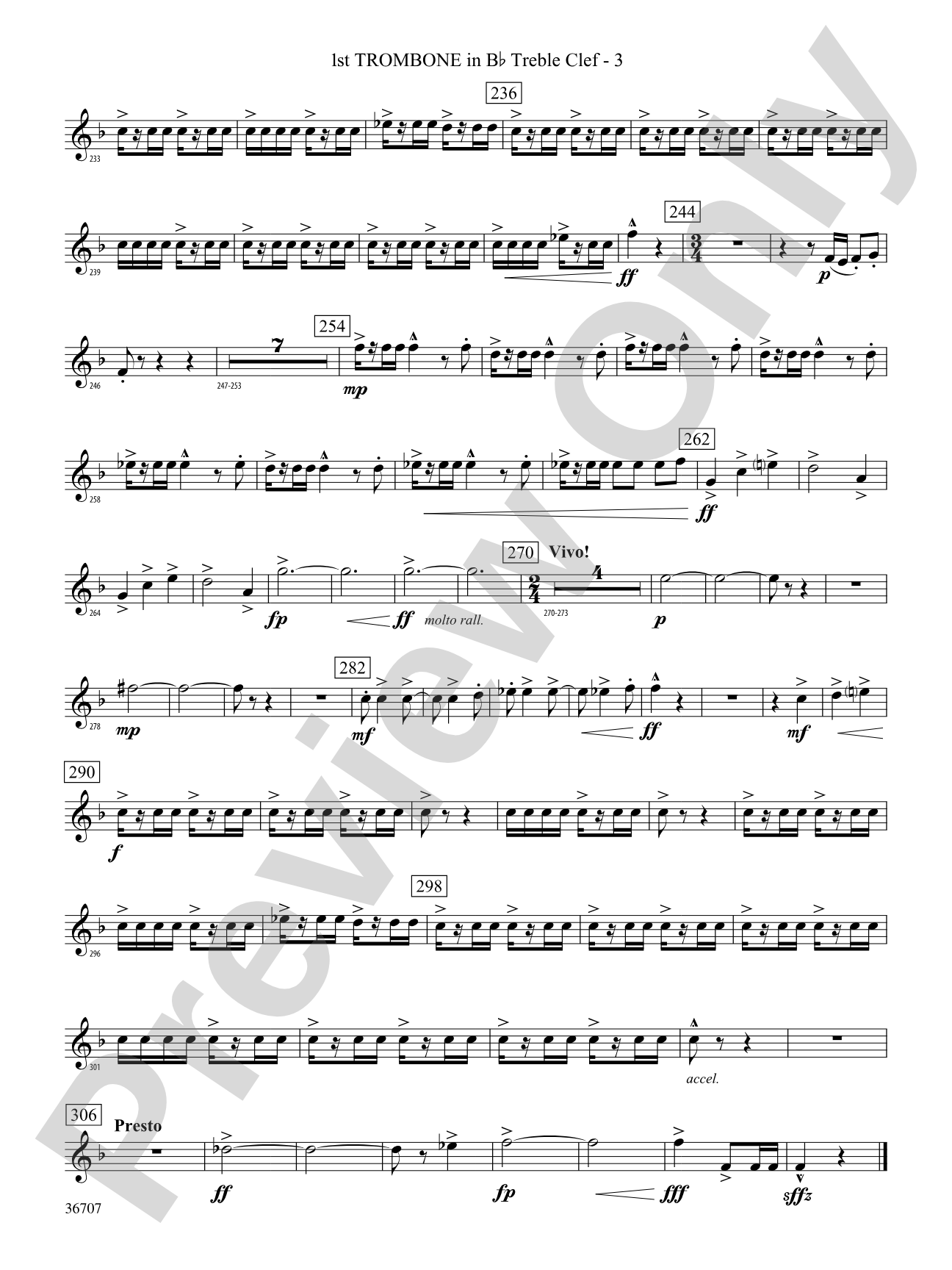 Rhapsodic Celebration: (wp) 1st B-flat Trombone T.C.