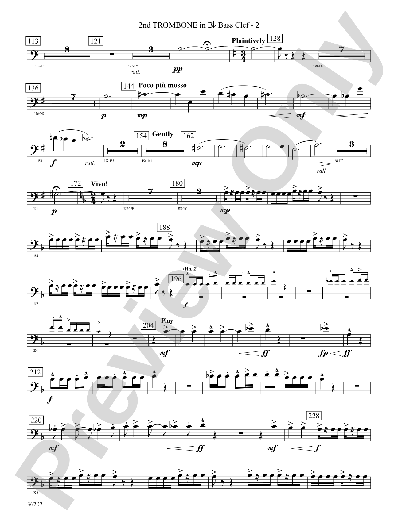 Rhapsodic Celebration: (wp) 2nd B-flat Trombone B.C.