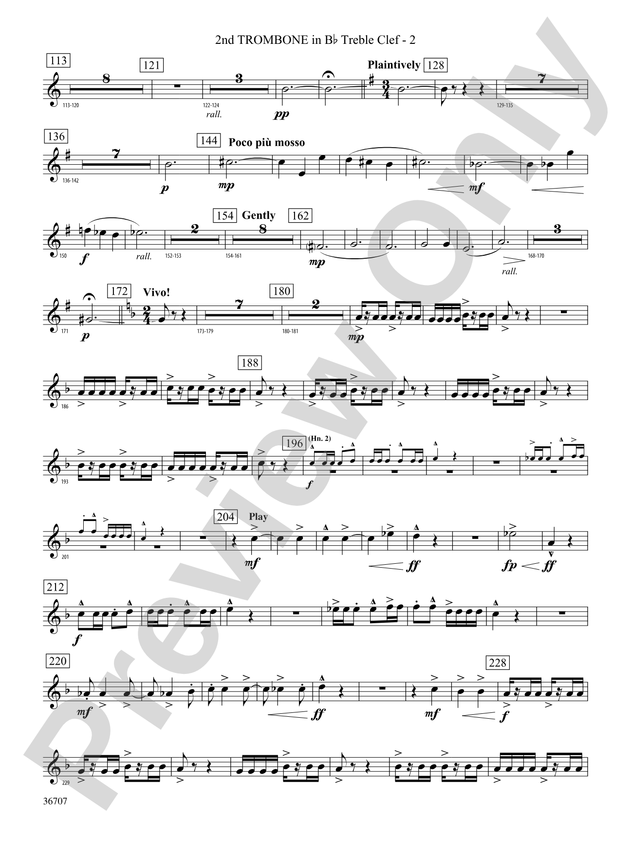 Rhapsodic Celebration: (wp) 2nd B-flat Trombone T.C.