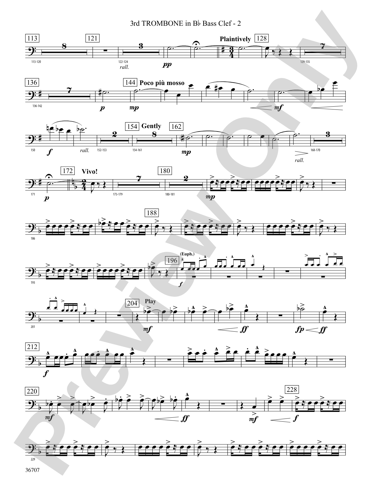 Rhapsodic Celebration: (wp) 3rd B-flat Trombone B.C.