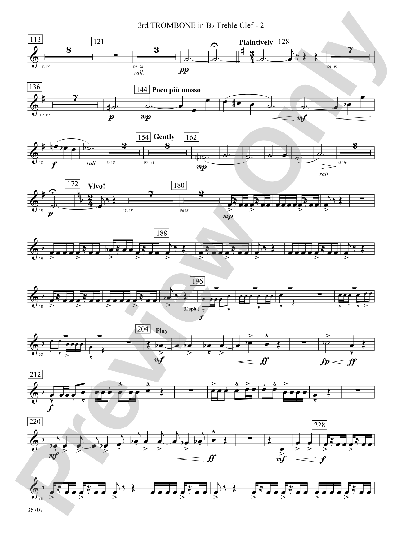 Rhapsodic Celebration: (wp) 3rd B-flat Trombone T.C.