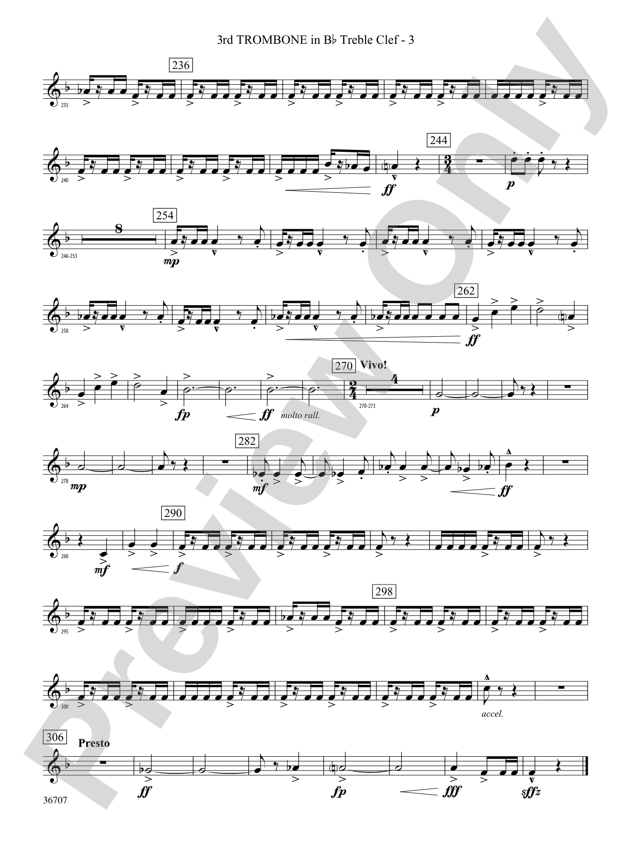 Rhapsodic Celebration: (wp) 3rd B-flat Trombone T.C.