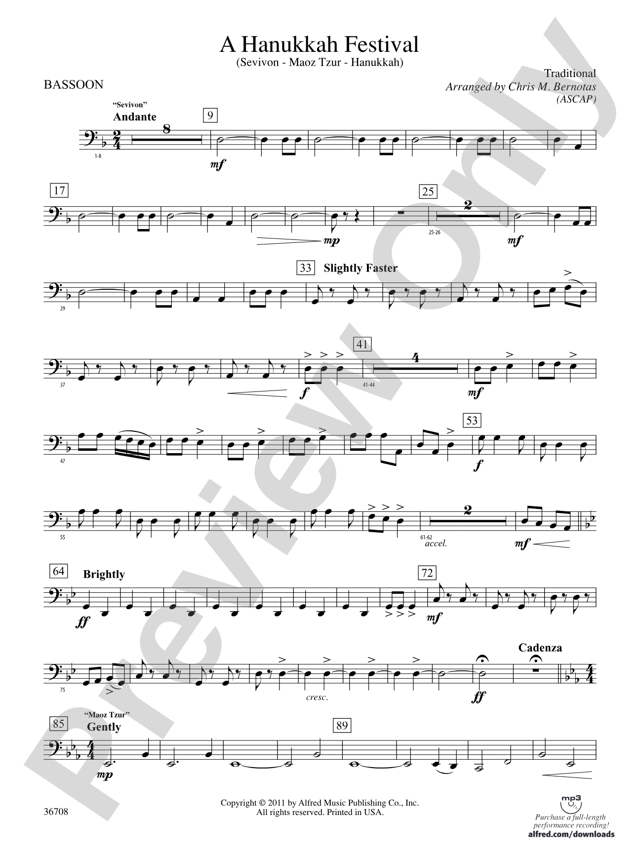 A Hanukkah Festival: Bassoon