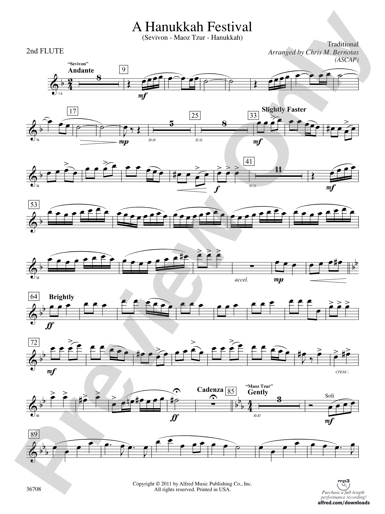 A Hanukkah Festival: 2nd Flute