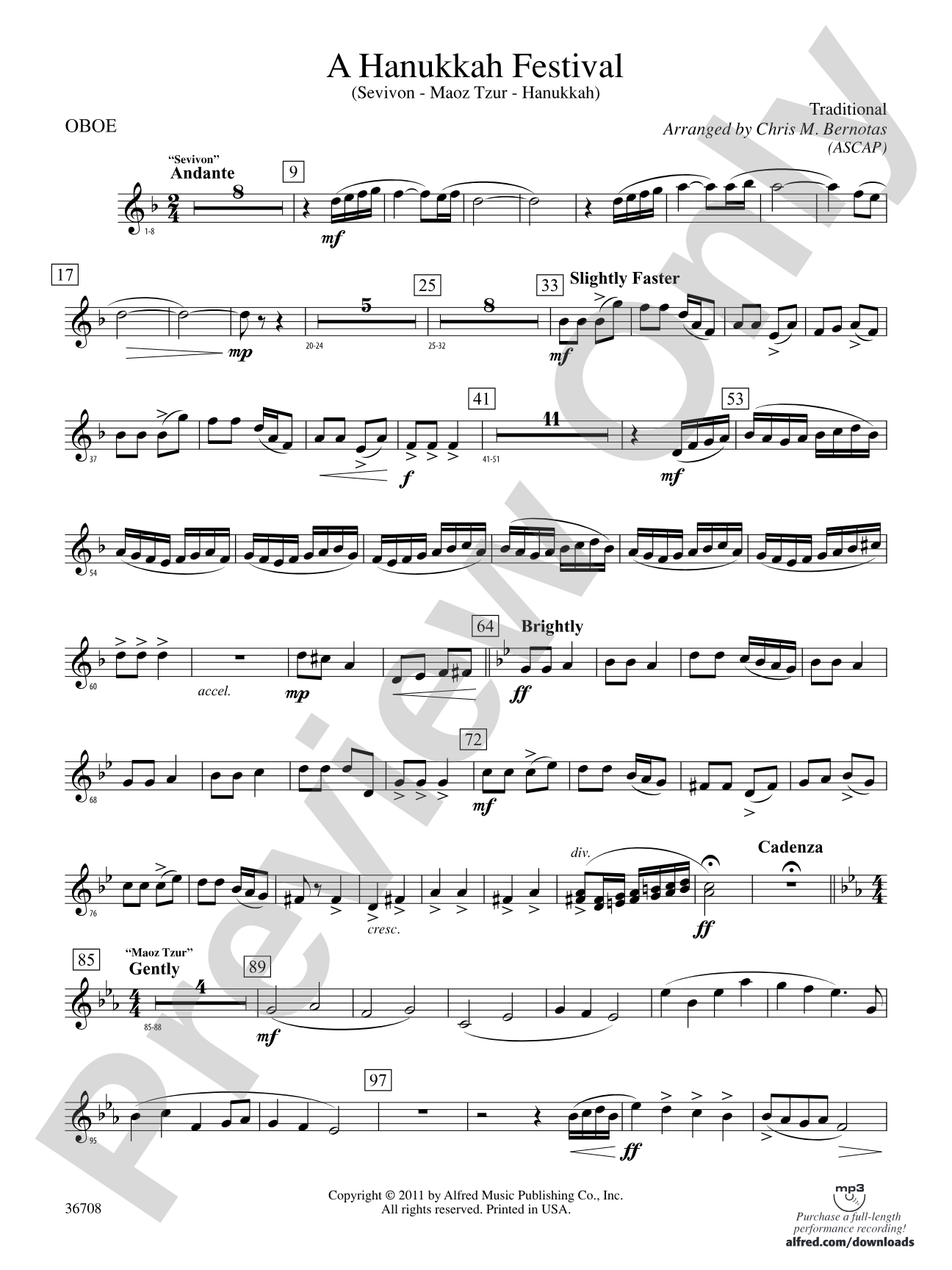 A Hanukkah Festival: Oboe