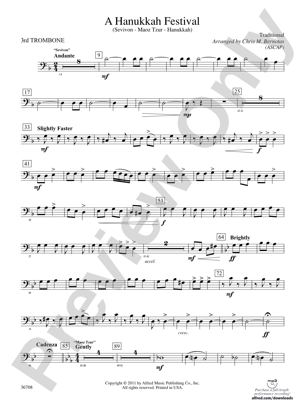 A Hanukkah Festival: 3rd Trombone