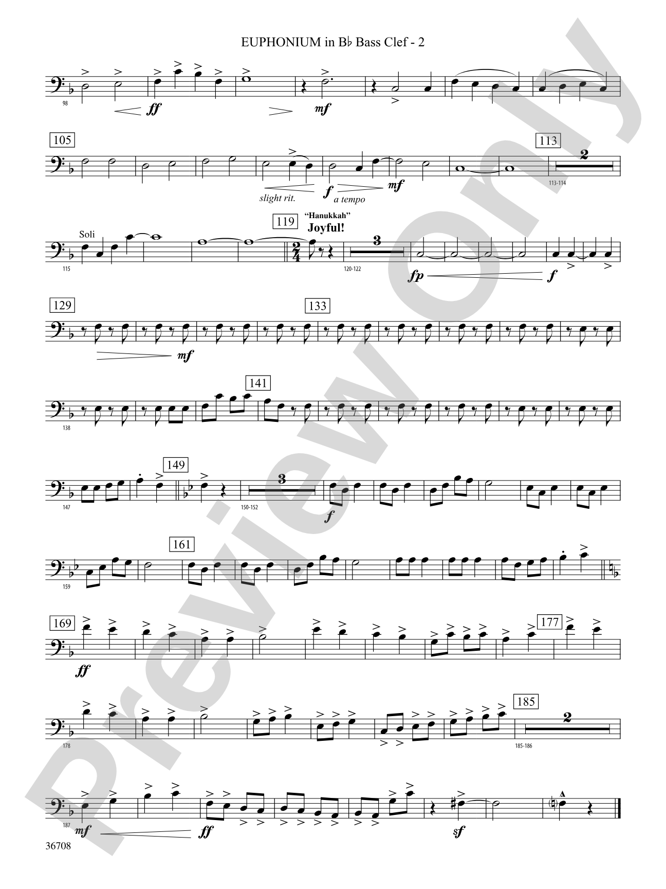 A Hanukkah Festival: (wp) B-flat Baritone B.C.