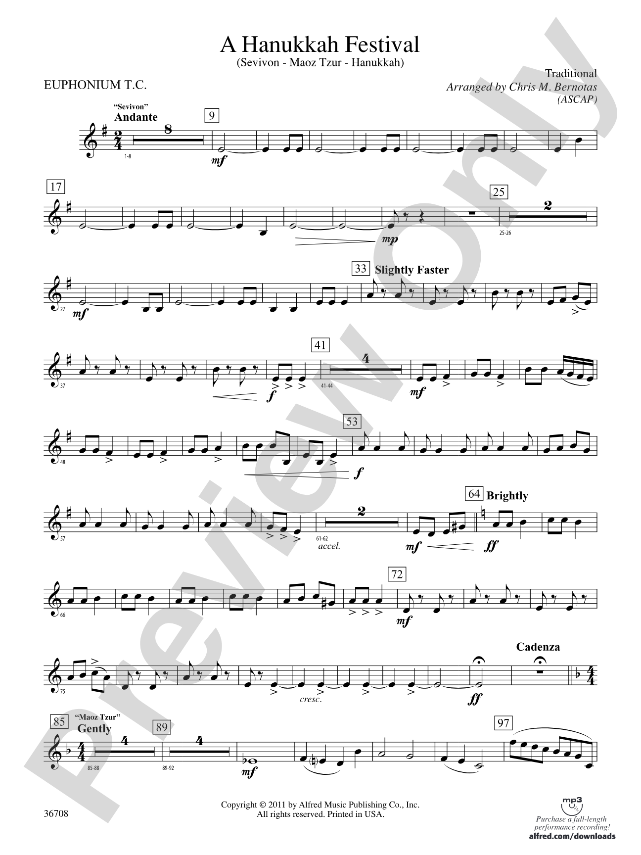 A Hanukkah Festival: (wp) Baritone T.C.