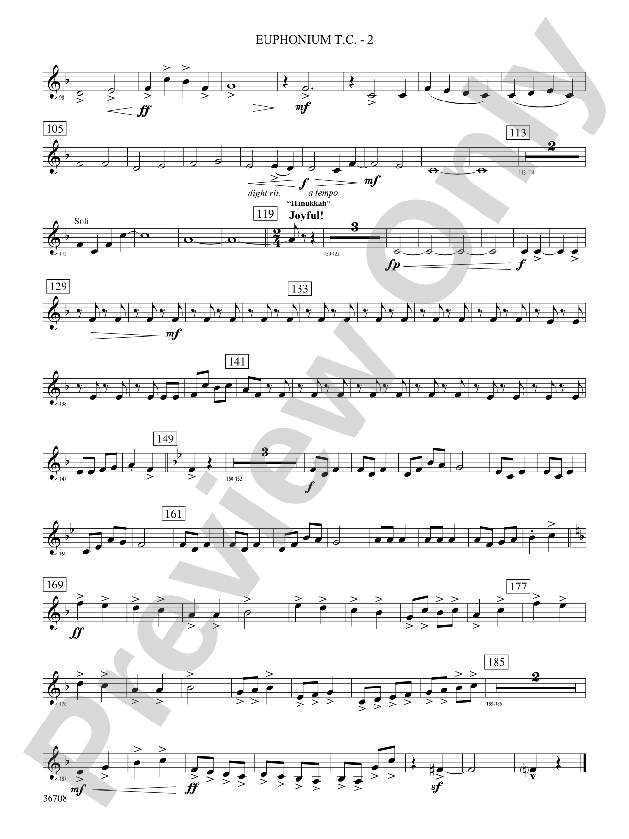 A Hanukkah Festival: (wp) Baritone T.C.