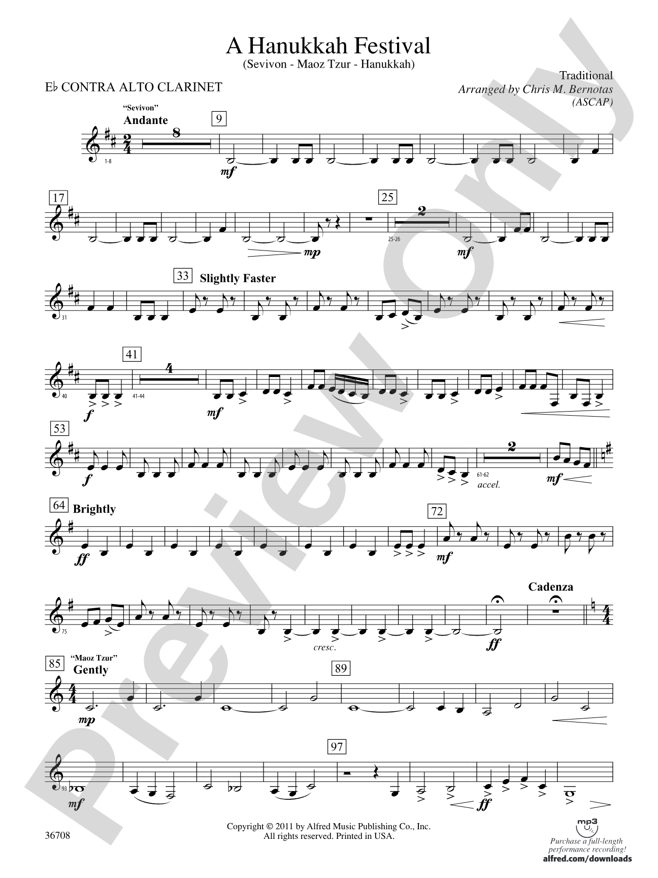 A Hanukkah Festival: (wp) E-flat Contrabass Clarinet