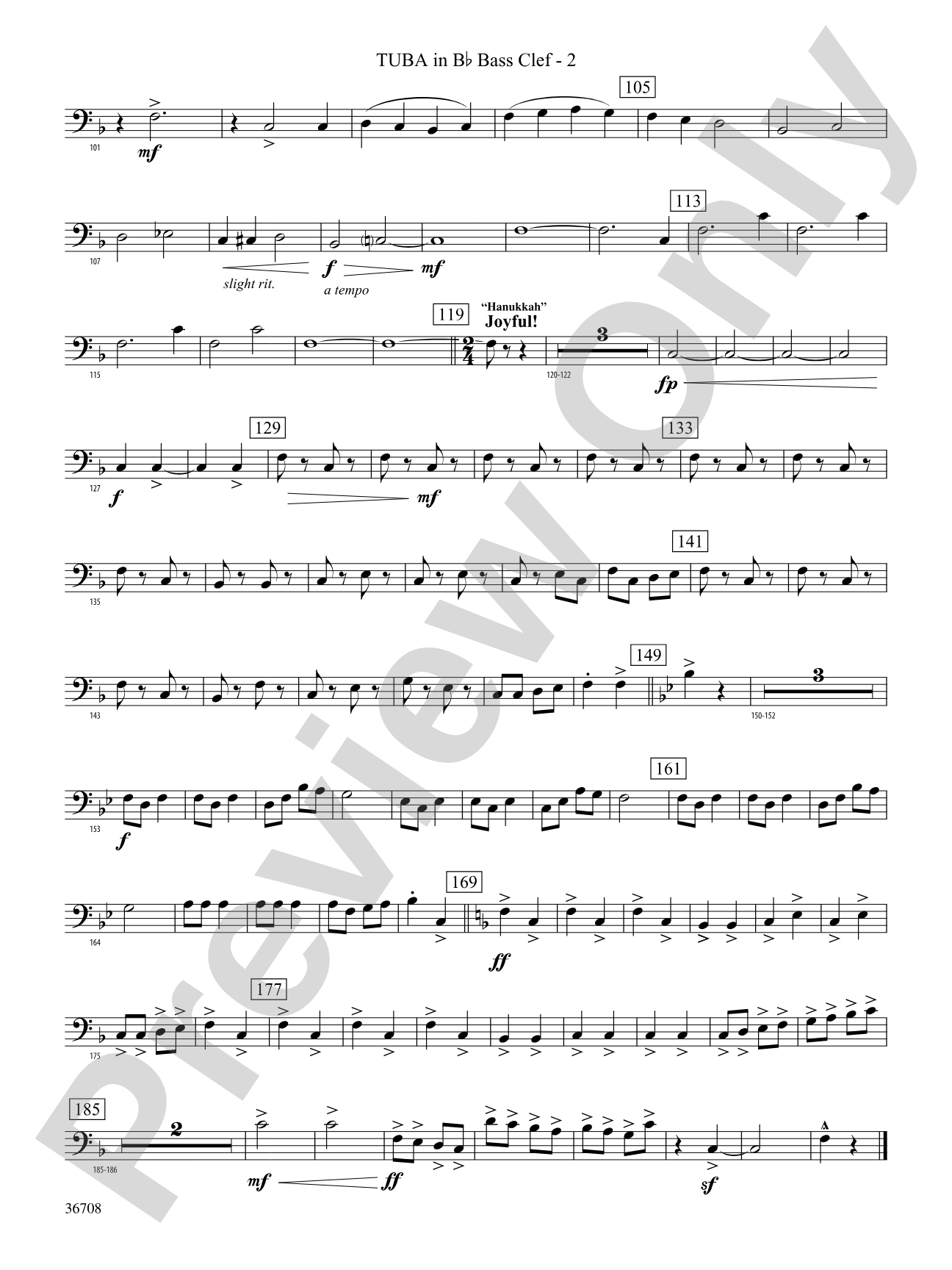 A Hanukkah Festival: (wp) B-flat Tuba B.C.