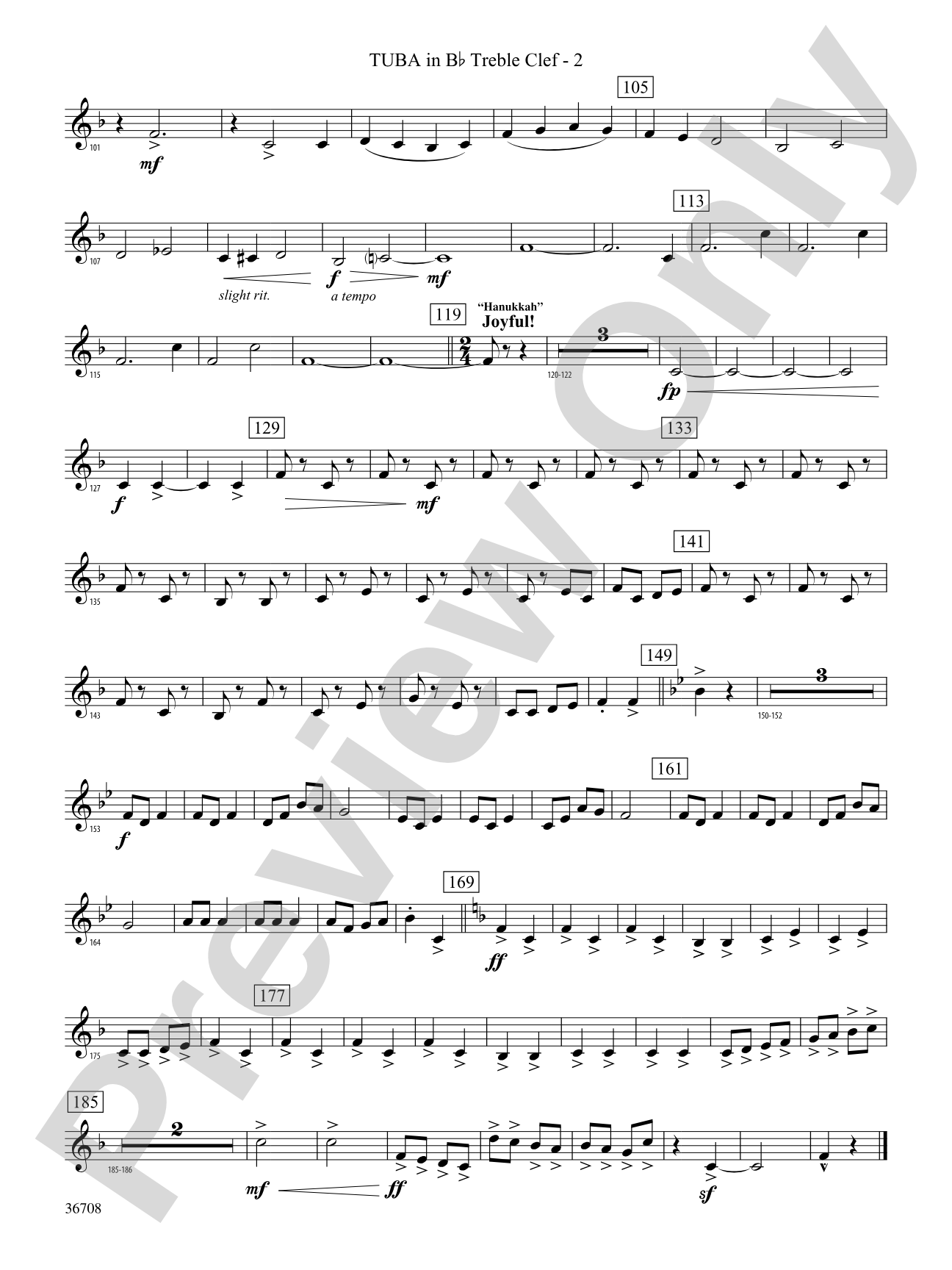 A Hanukkah Festival: (wp) B-flat Tuba T.C.