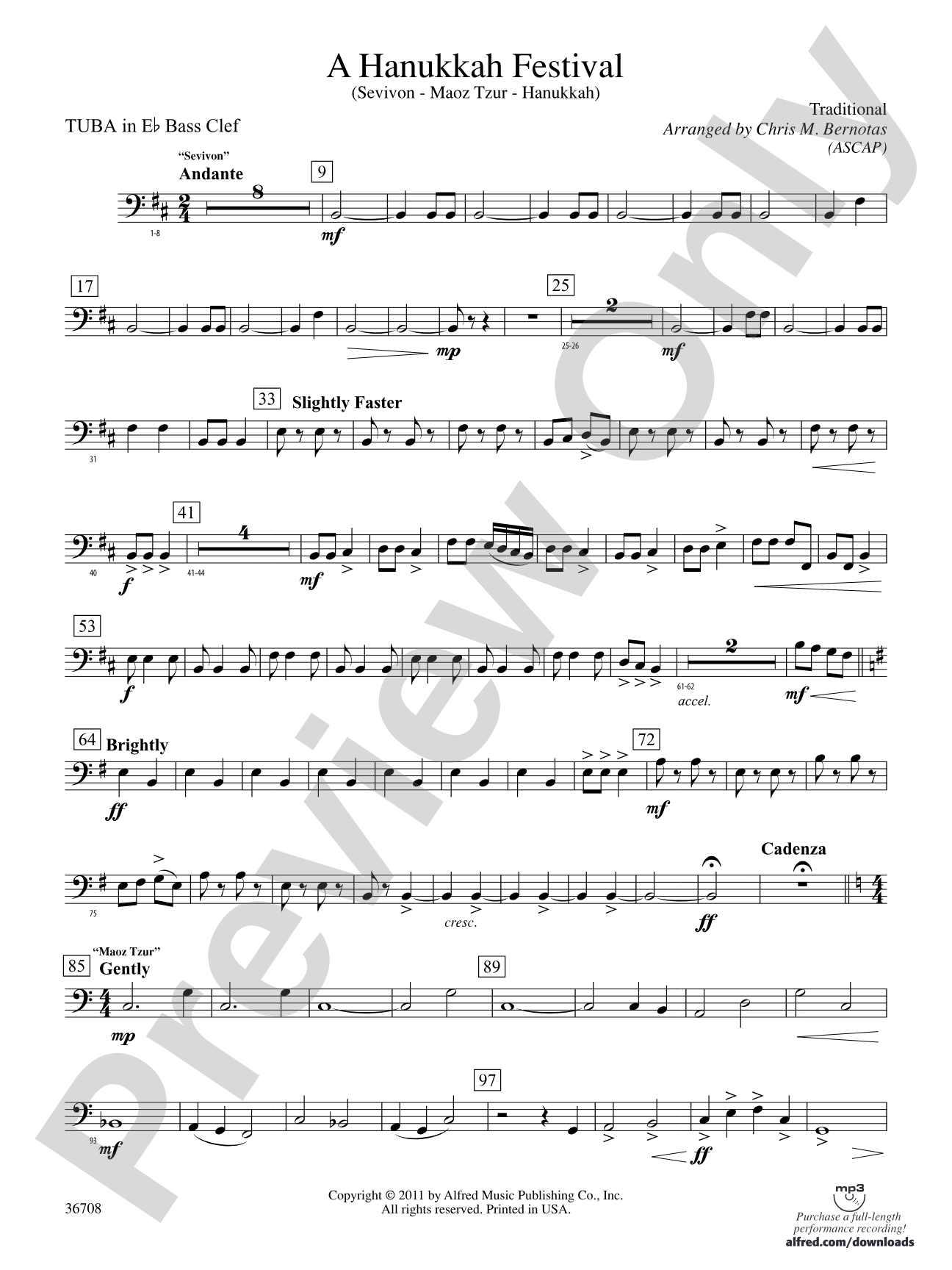A Hanukkah Festival: (wp) E-flat Tuba B.C.