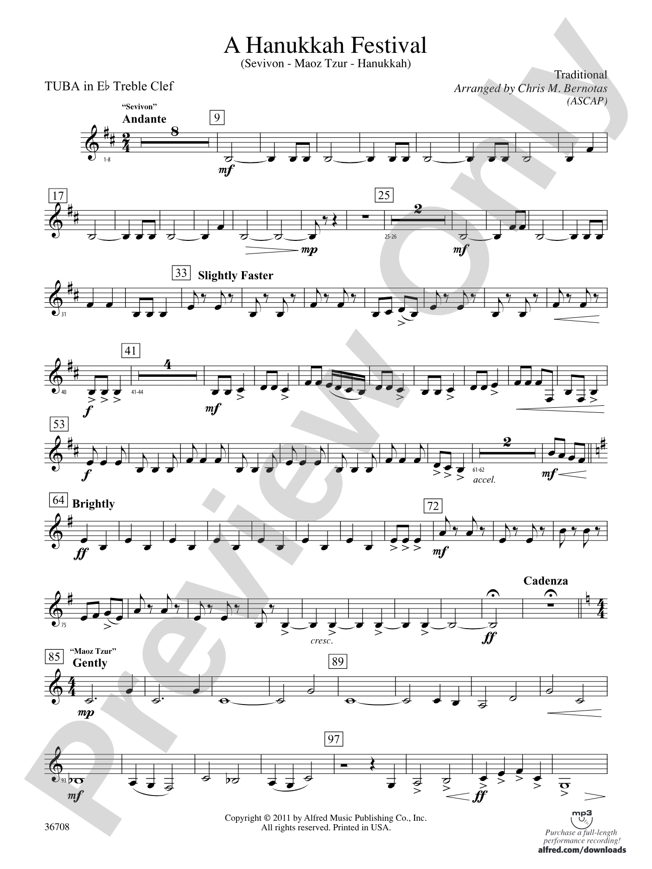 A Hanukkah Festival: (wp) E-flat Tuba T.C.