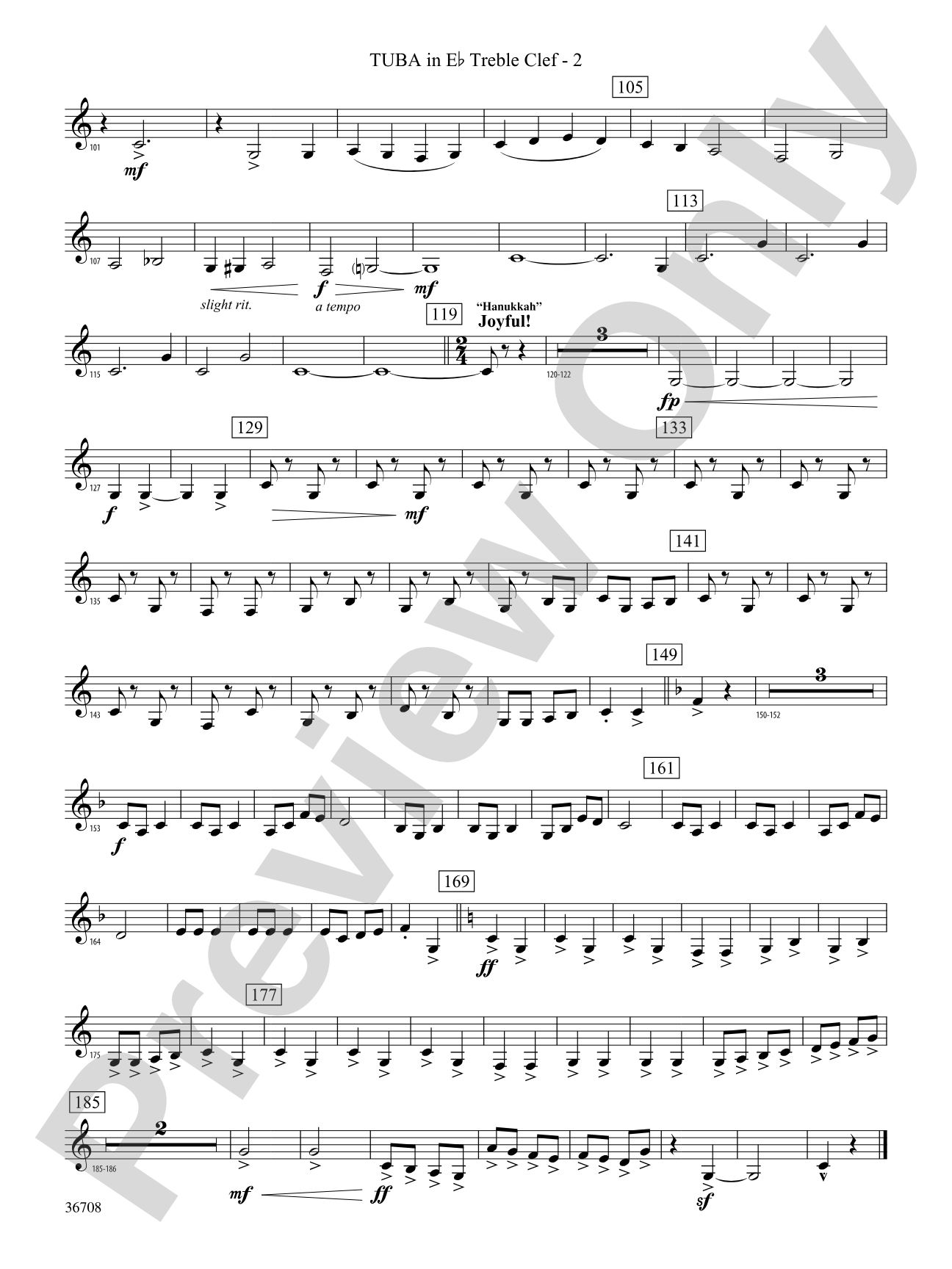 A Hanukkah Festival: (wp) E-flat Tuba T.C.