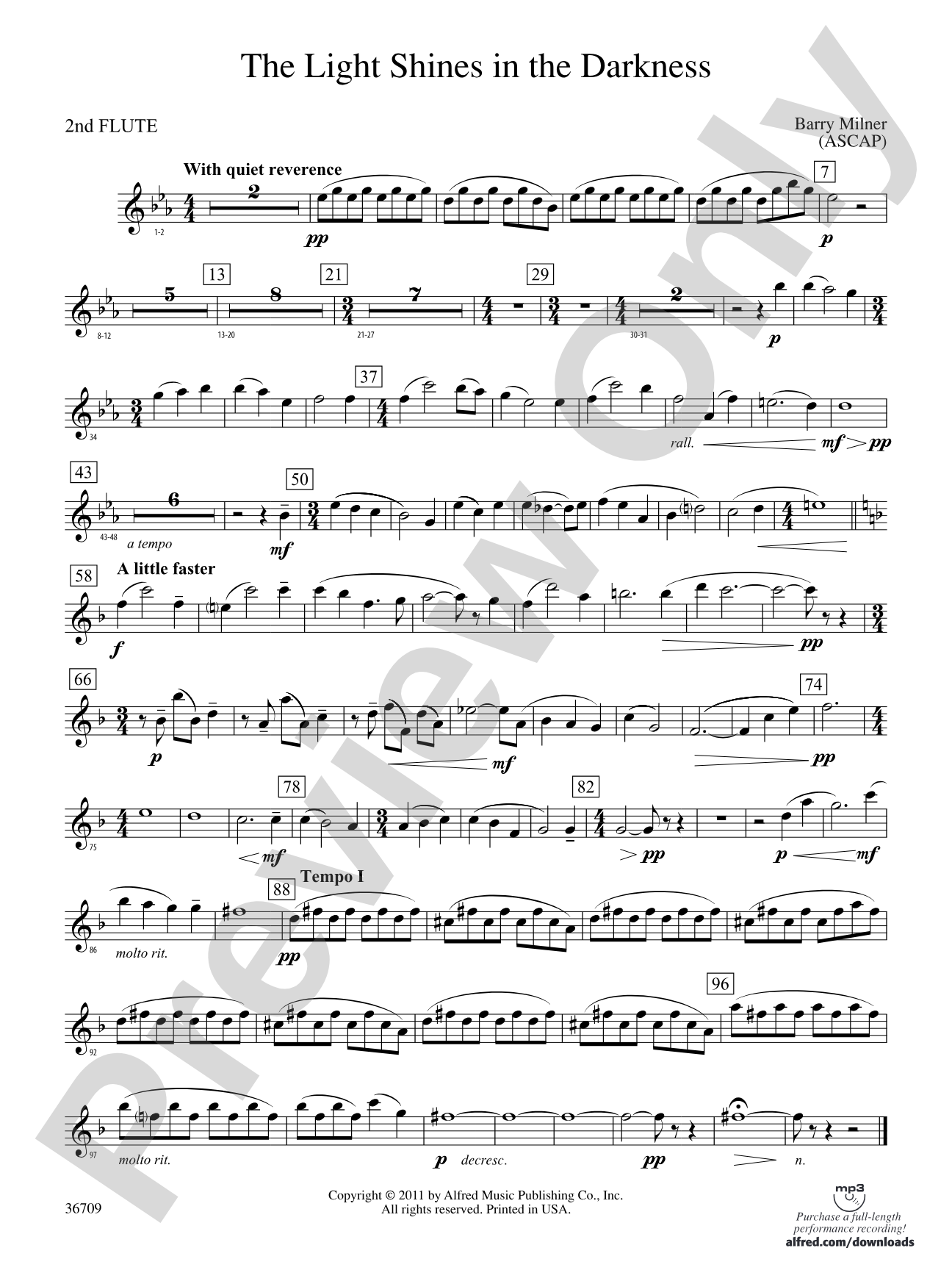 The Light Shines in the Darkness: 2nd Flute