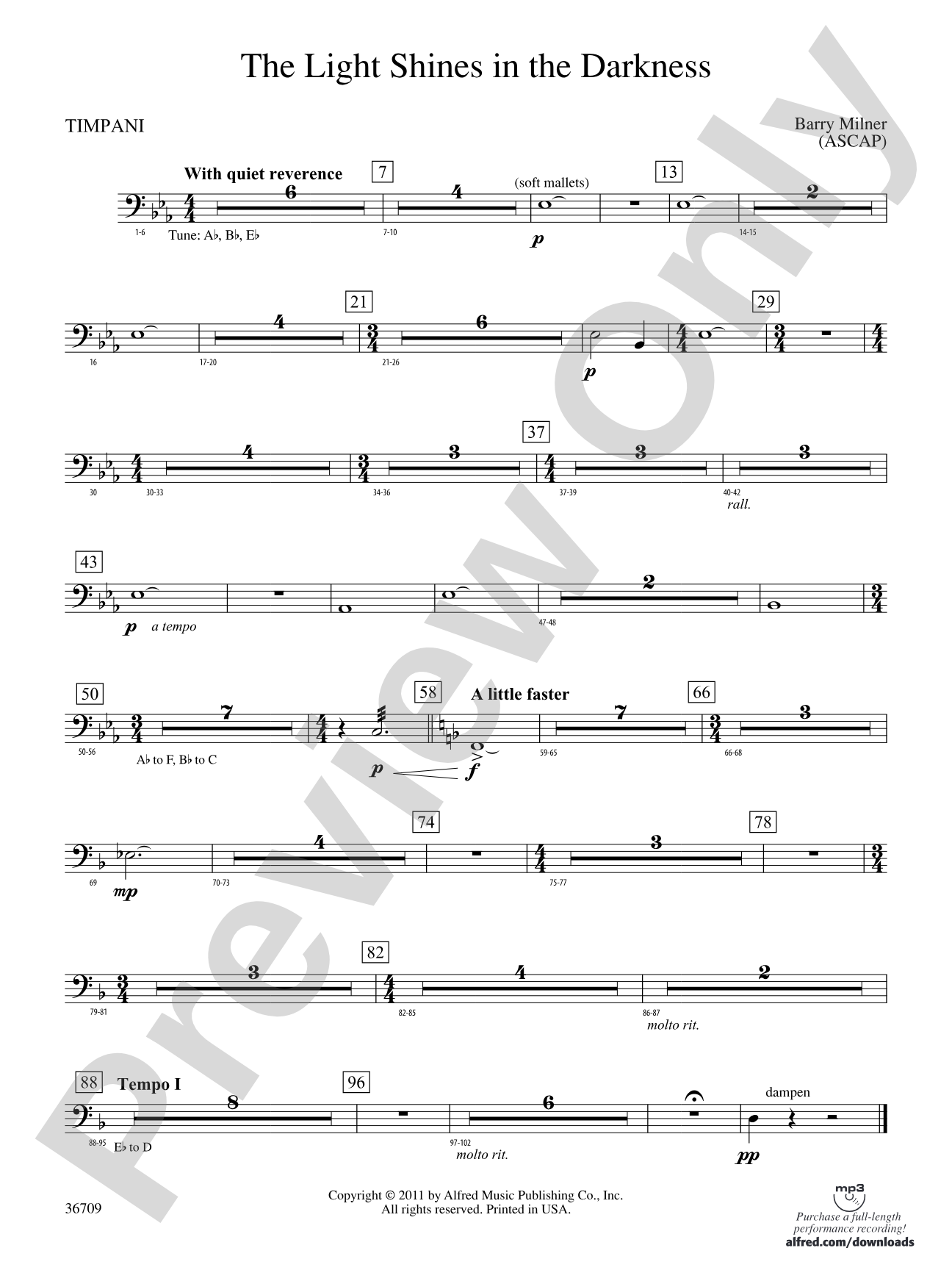 The Light Shines in the Darkness: Timpani