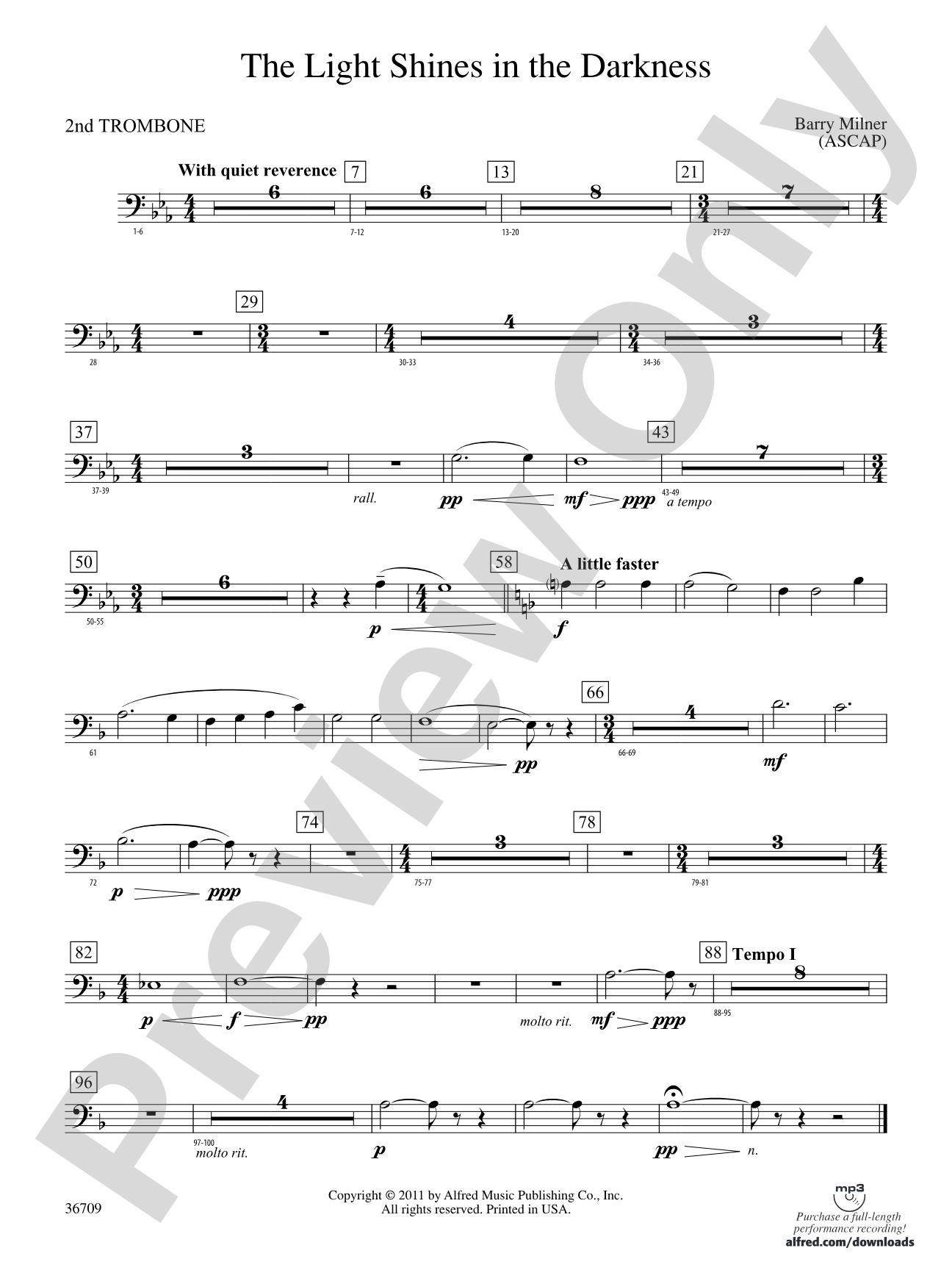 The Light Shines in the Darkness: 2nd Trombone