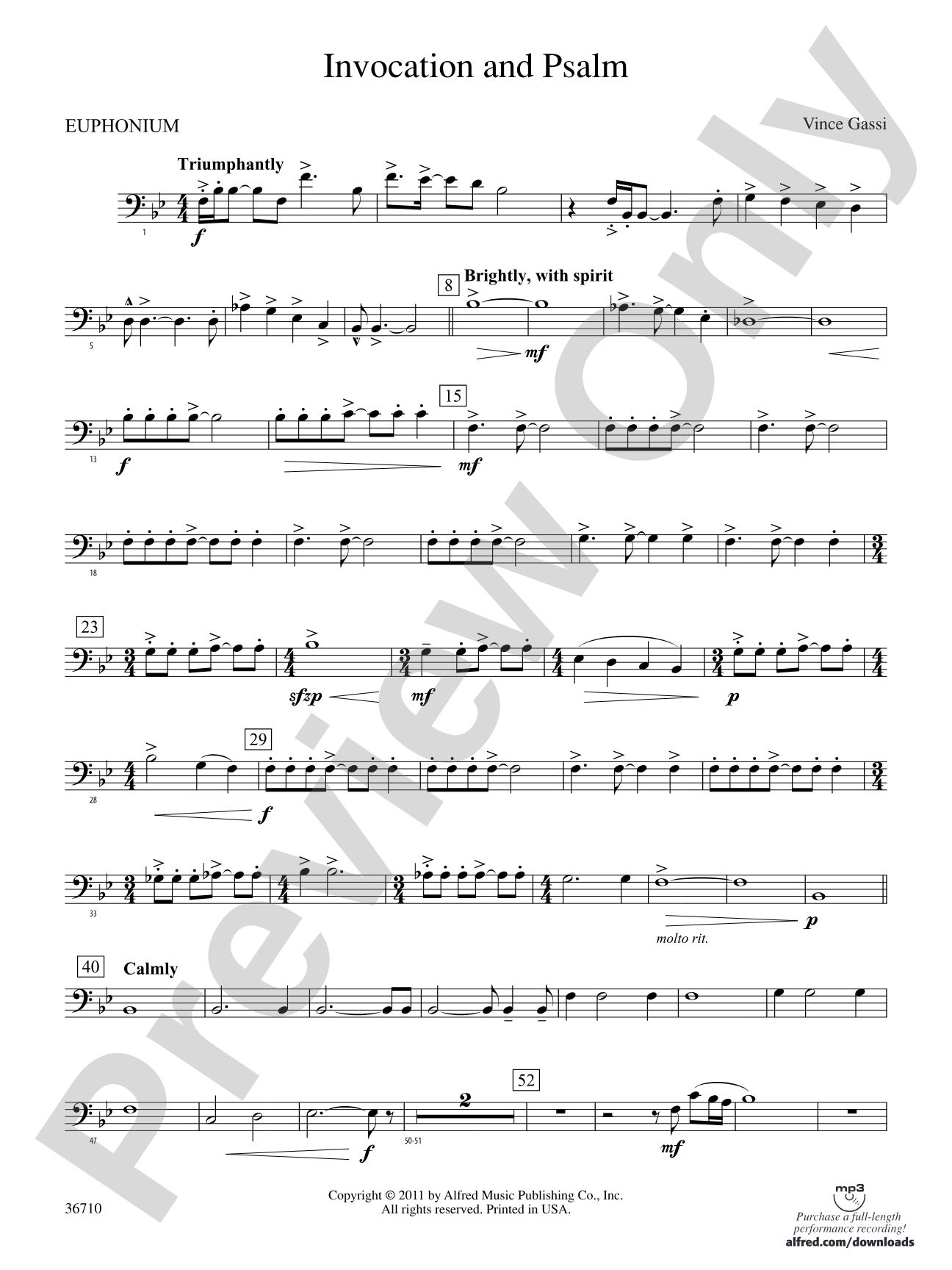 Invocation and Psalm: Baritone B.C.