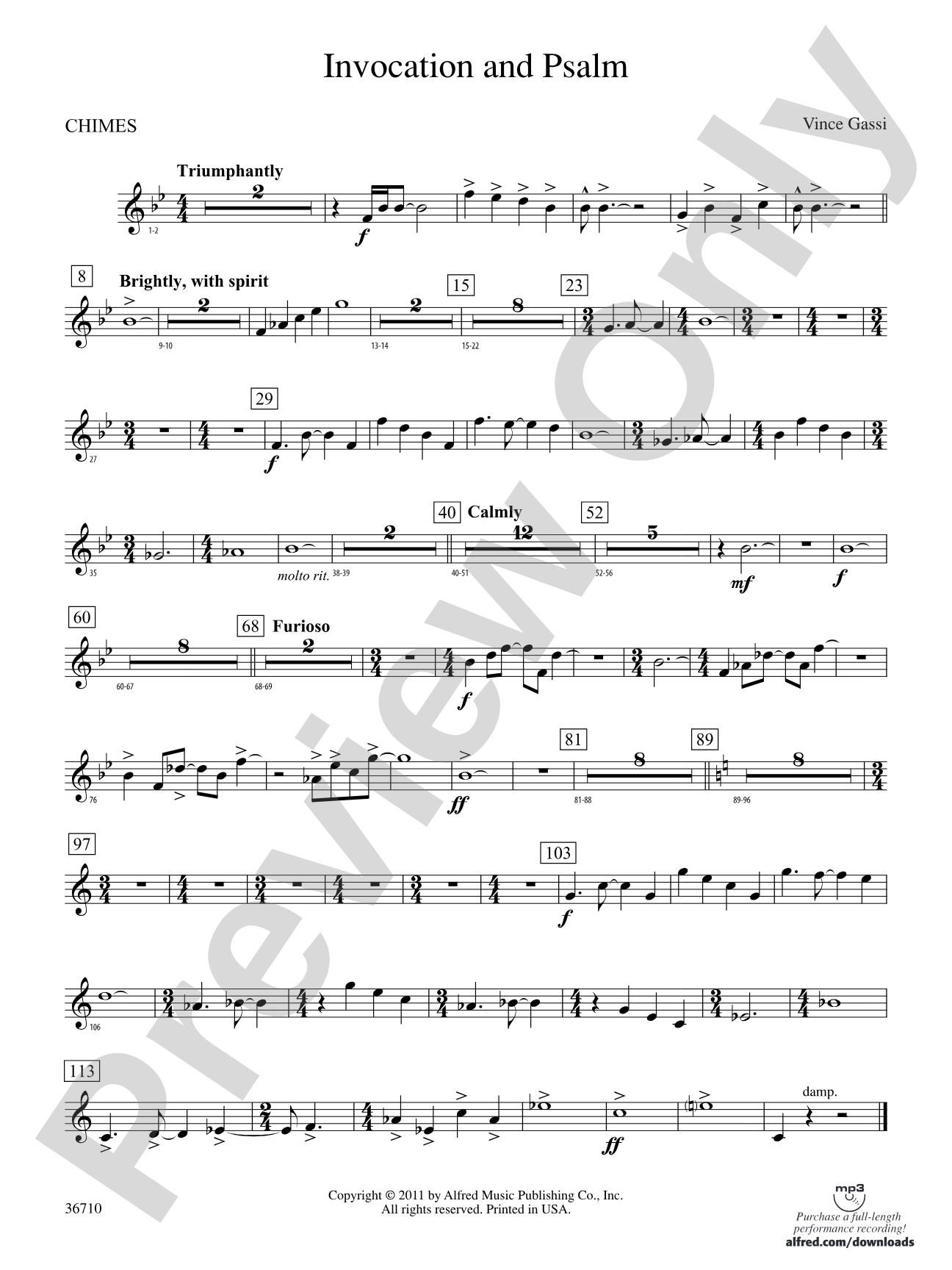 Invocation and Psalm: Chimes