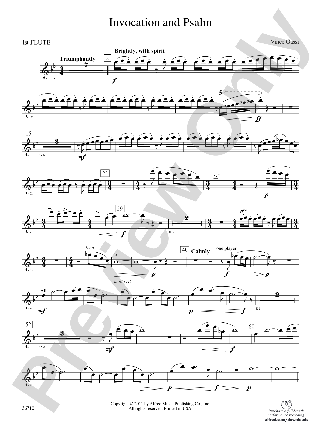 Invocation and Psalm: Flute